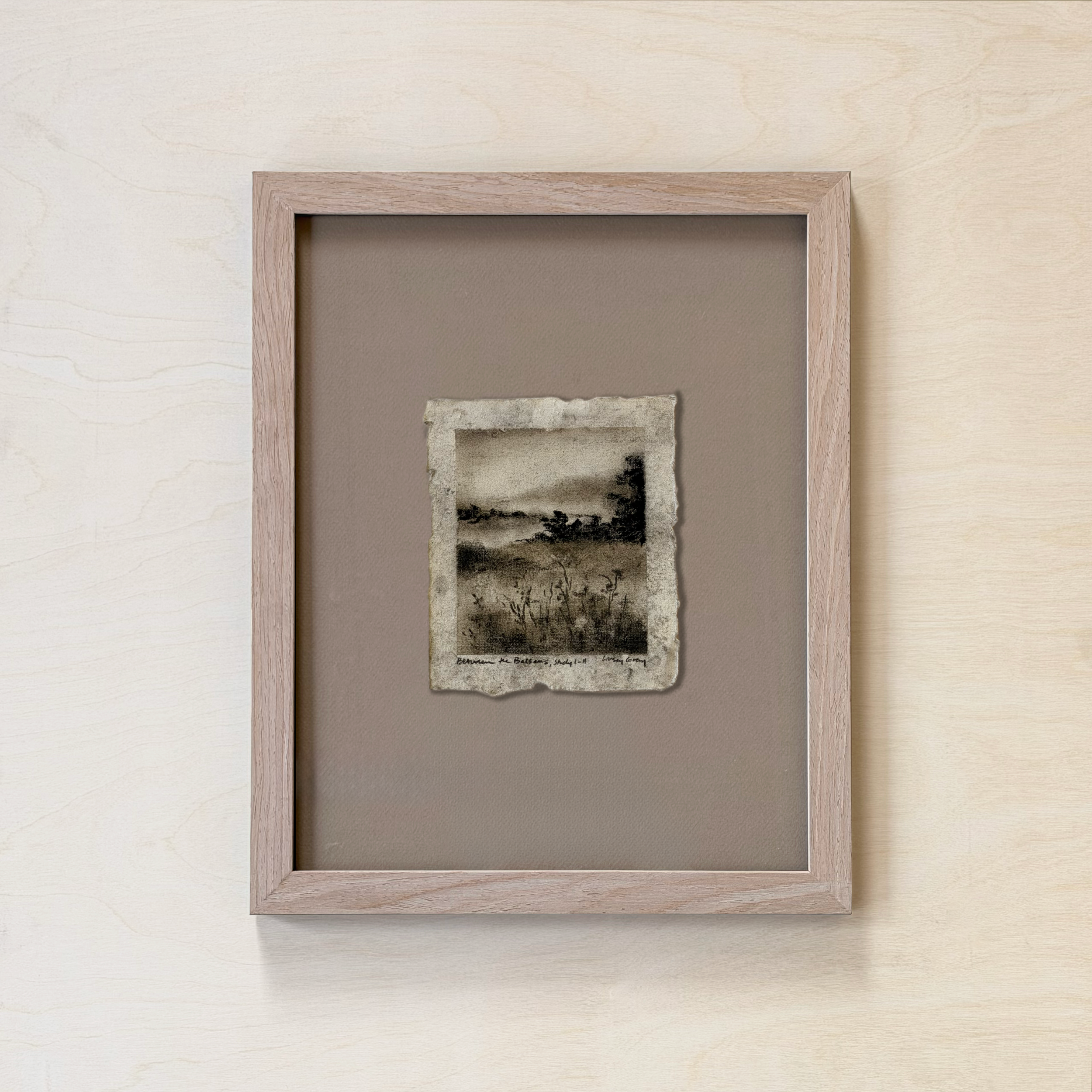 LinseyGray_PaperStudies-BetwTheBalsamsI-II_FrameOpt-Oak+Tan.png