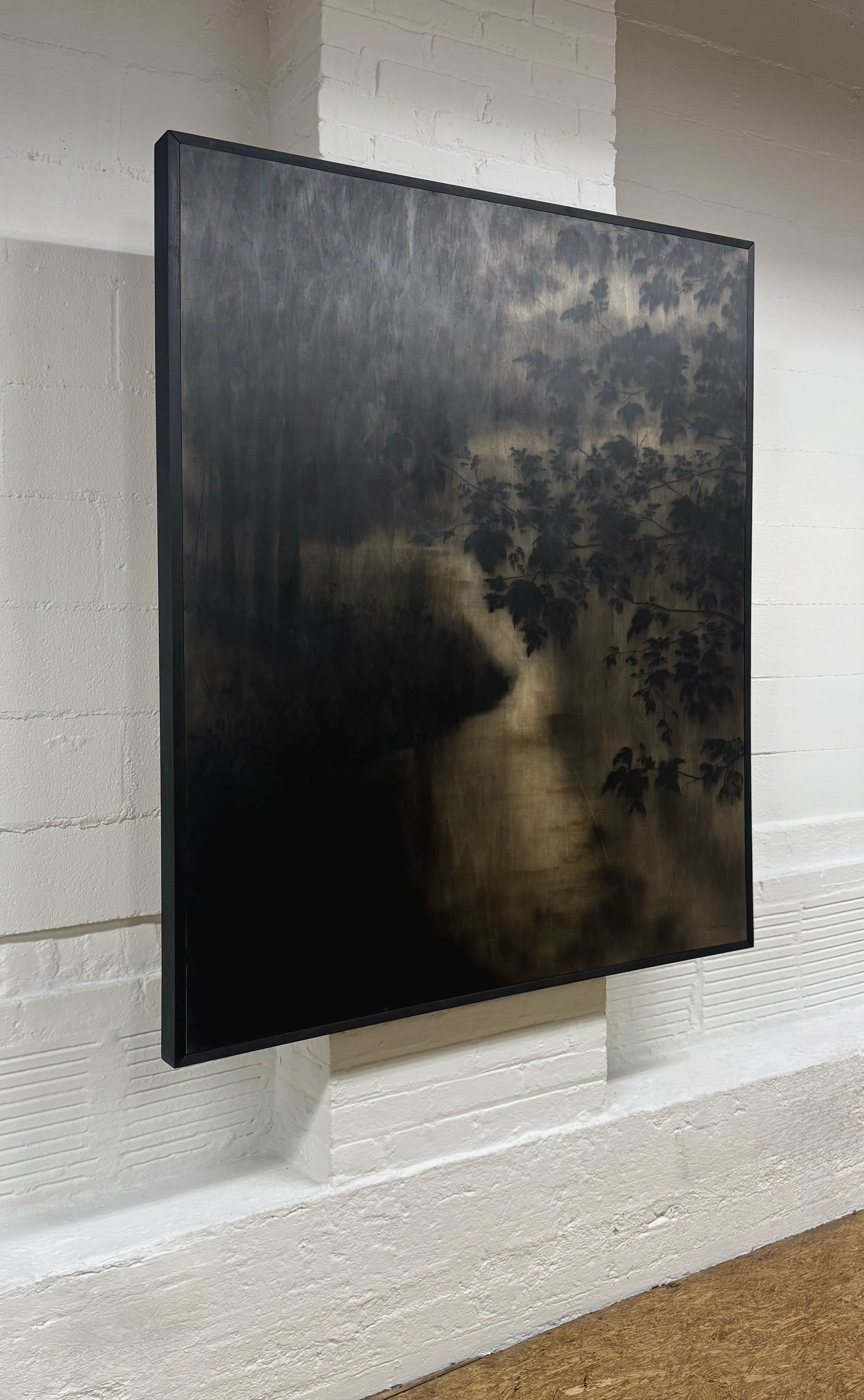 LinseyGray_OriginalArtwork_CharcoalOnWood-BreatheNowExhibition2025-WhereTheLightAwaits-NoII48x60-ehibit3.png