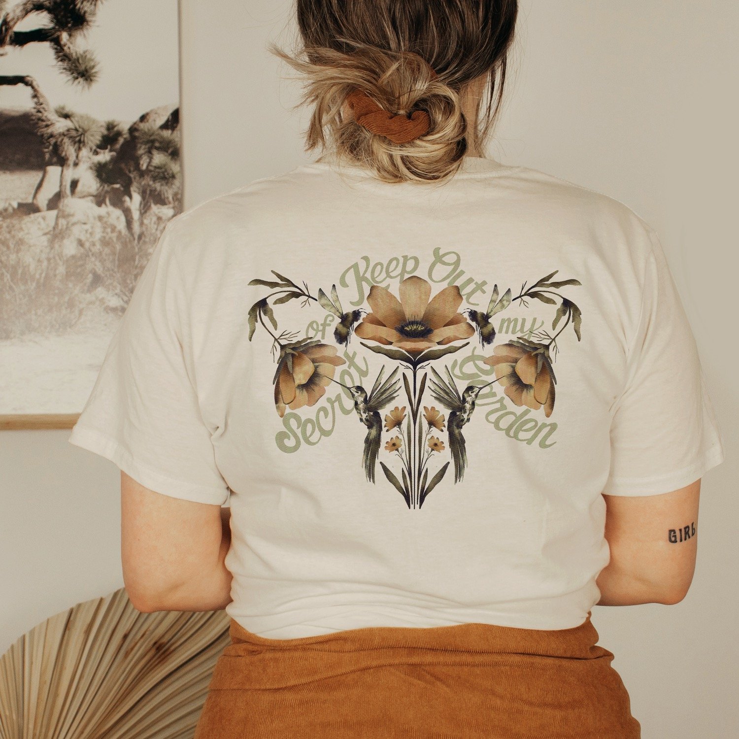 Style C - Crew Neck T-Shirt, Front + Back