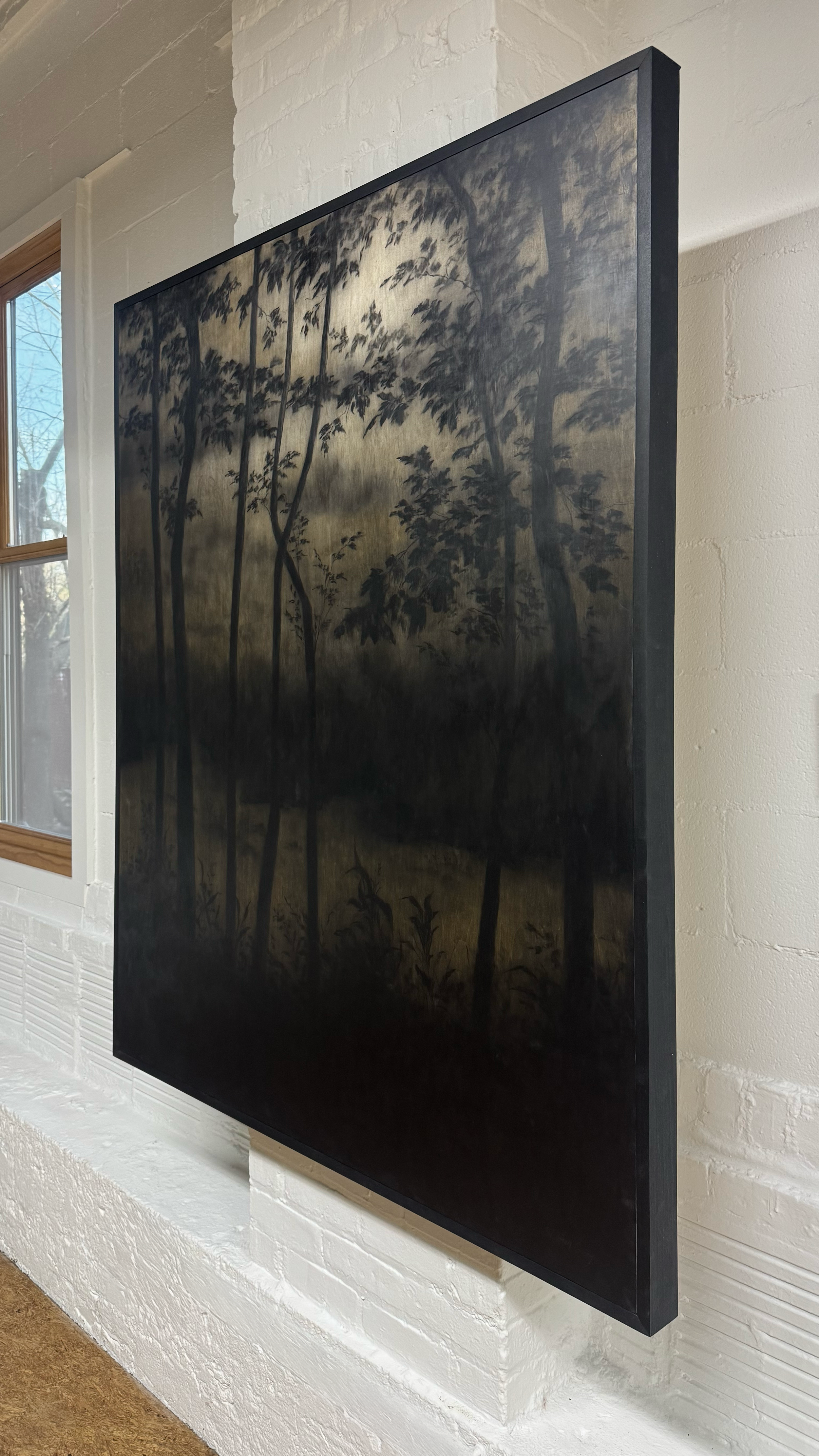 LinseyGray_OriginalArtwork_CharcoalOnWood-BreatheNowExhibition2025-WhereTheLightAwaits-NoI48x60-ehibit2.png