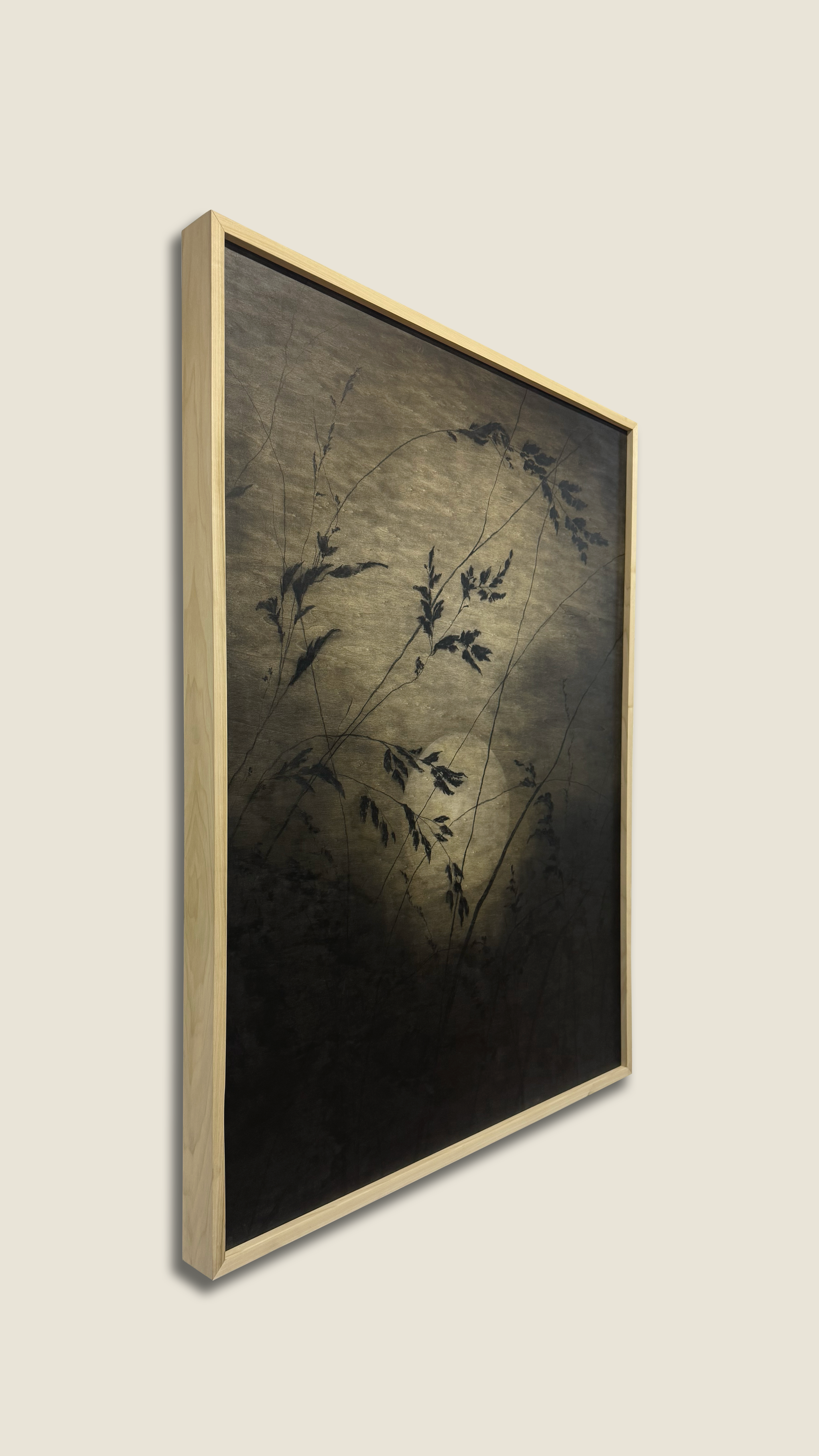 LinseyGray_OriginalArtwork_CharcoalOnWood-BreatheNowExhibition2025-WhereMorningMeetstheDew36x48-side2.png
