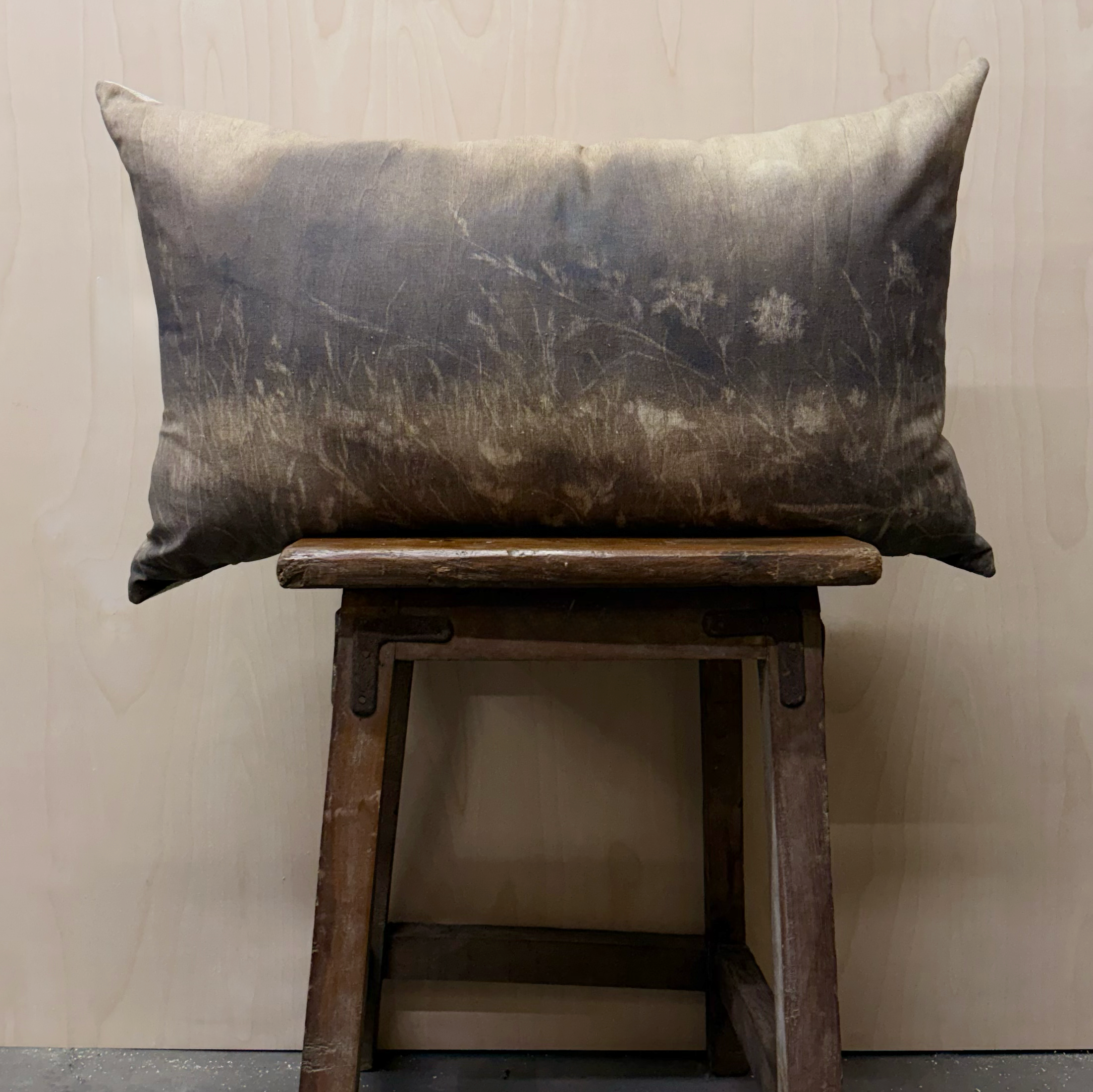 Linen Lumbar Pillow, “Whispering Winds, No.II"