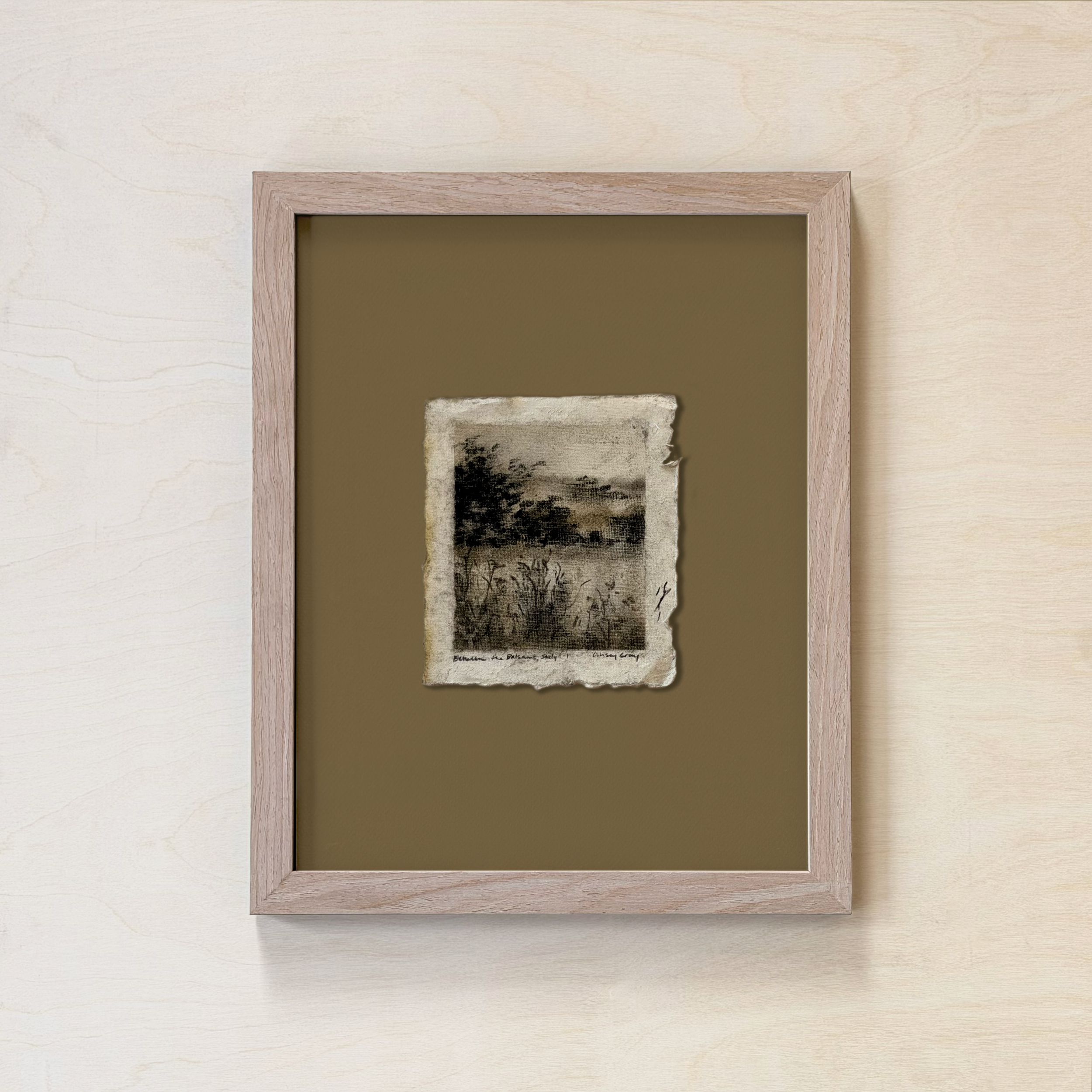 LinseyGray_PaperStudies-BetwTheBalsamsI-I_FrameOpt-Oak+Moss.png