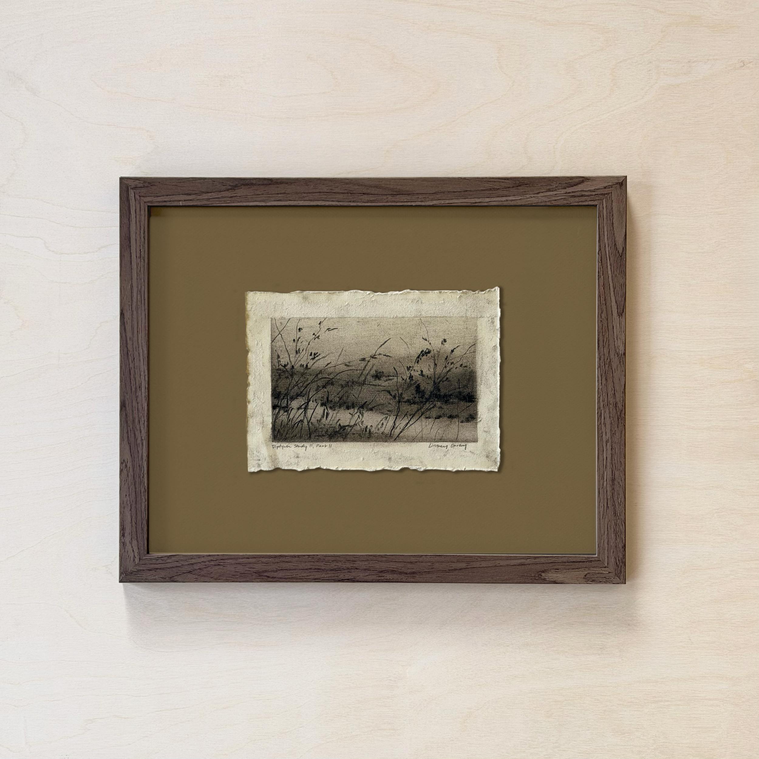 LinseyGray_PaperStudies-DiptychStudyIIPartII_FrameOpt-Walnut+Moss.png