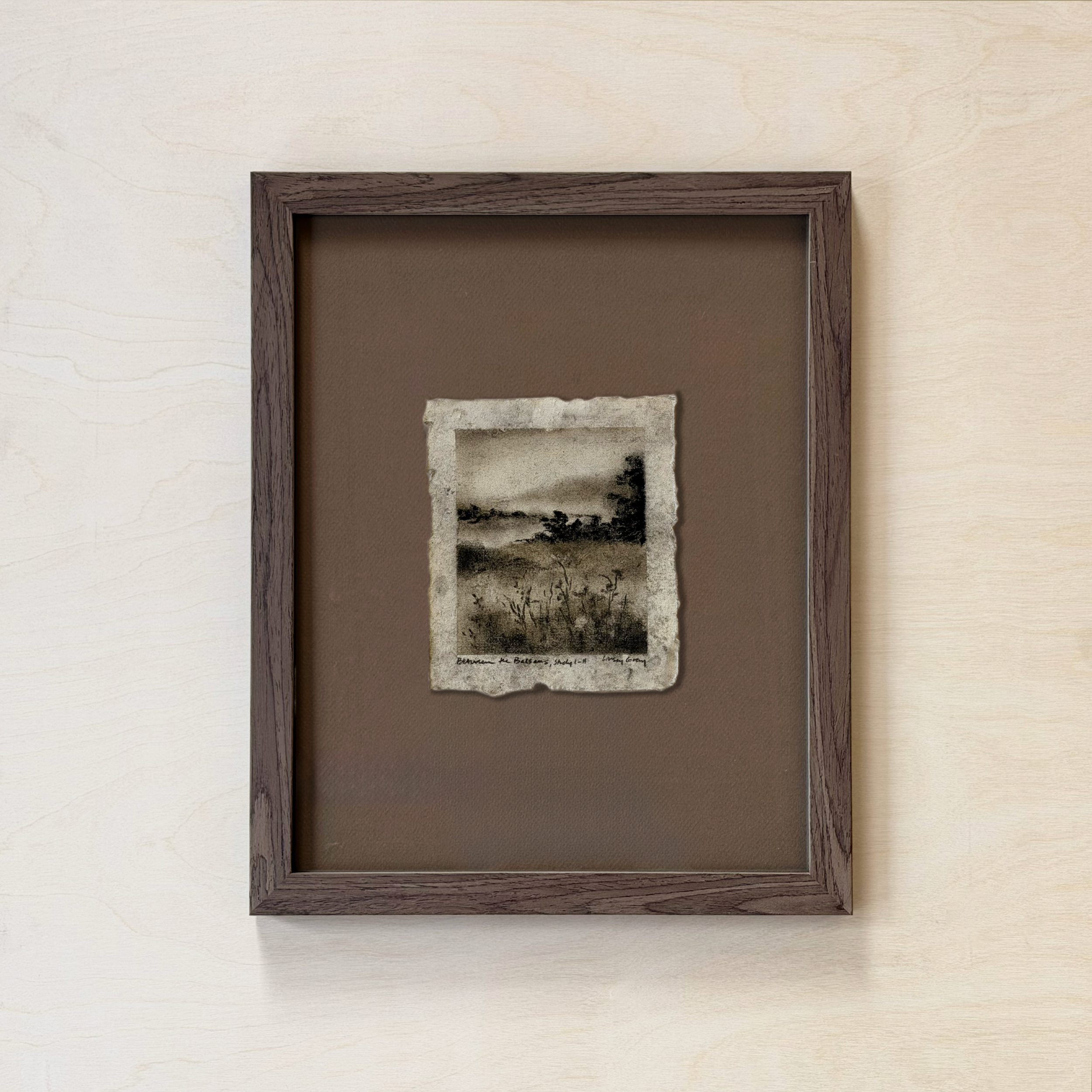 LinseyGray_PaperStudies-BetwTheBalsamsI-II_FrameOpt-Walnut+Brown.png