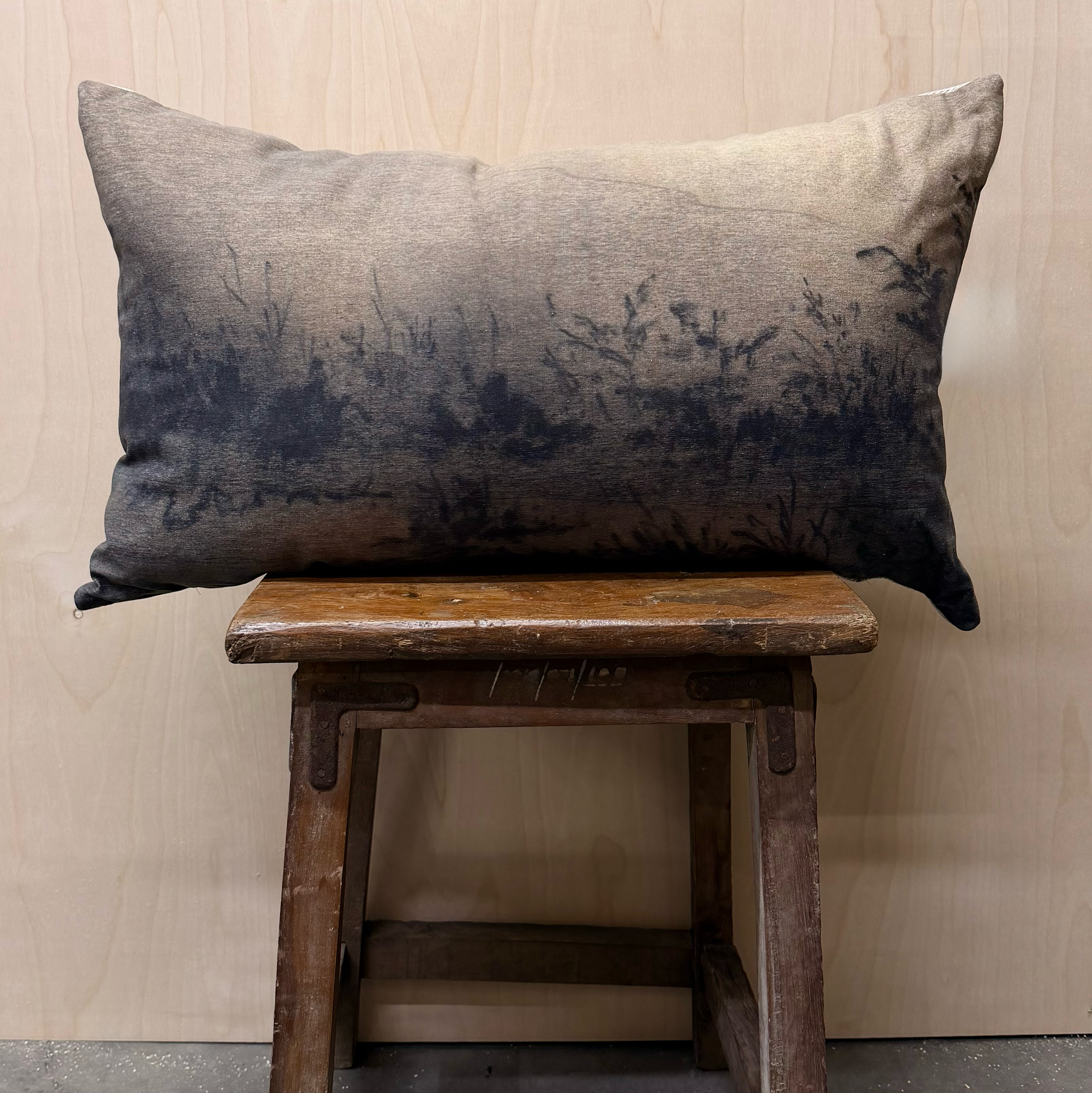 Linen Lumbar Pillow, “In Dreams, XV"