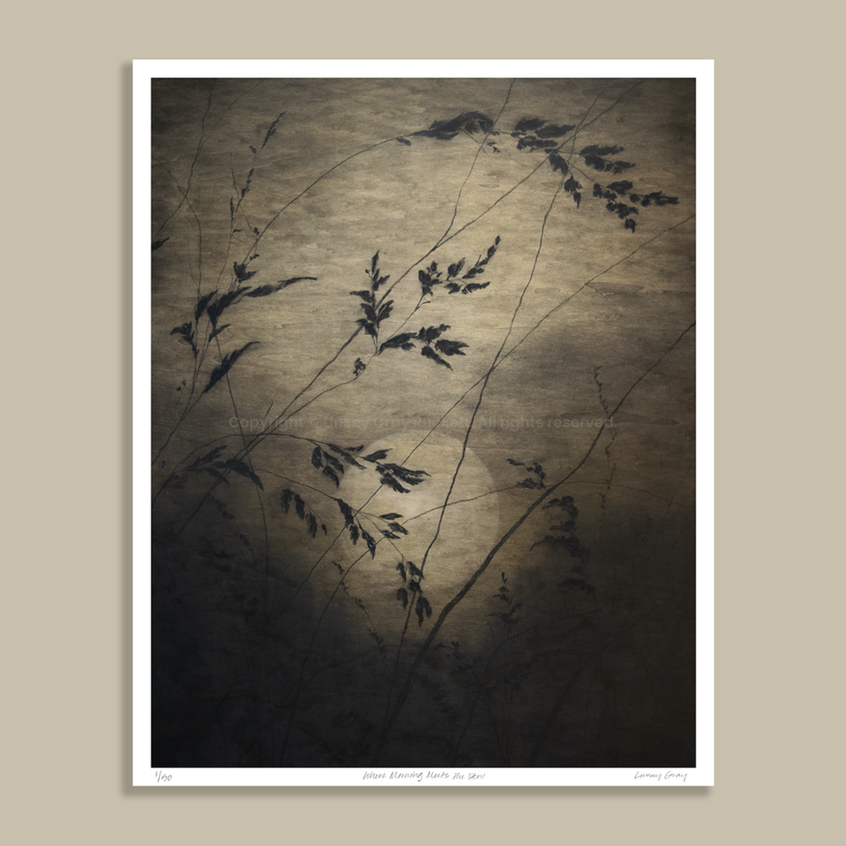 LinseyGray_LtdEdArtPrint-Fall2026_WhereMorningMeetstheDew-1of50.png