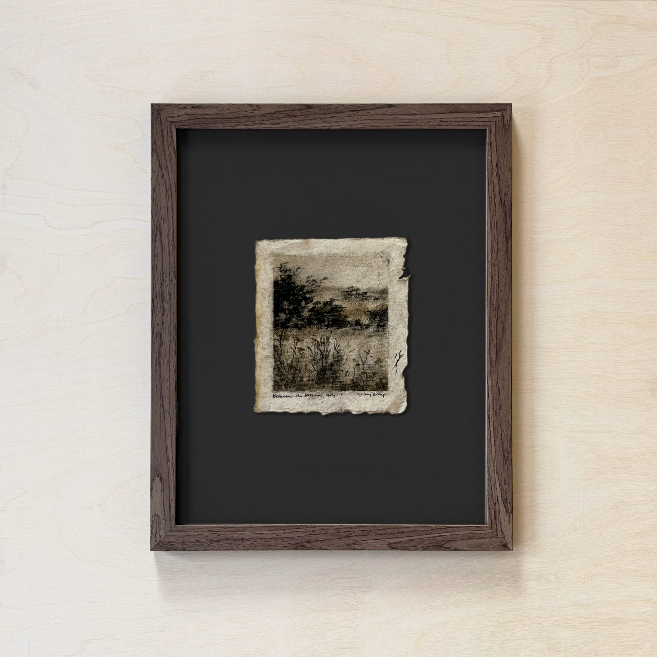 LinseyGray_PaperStudies-BetwTheBalsamsI-I_FrameOpt-Walnut+Black.png