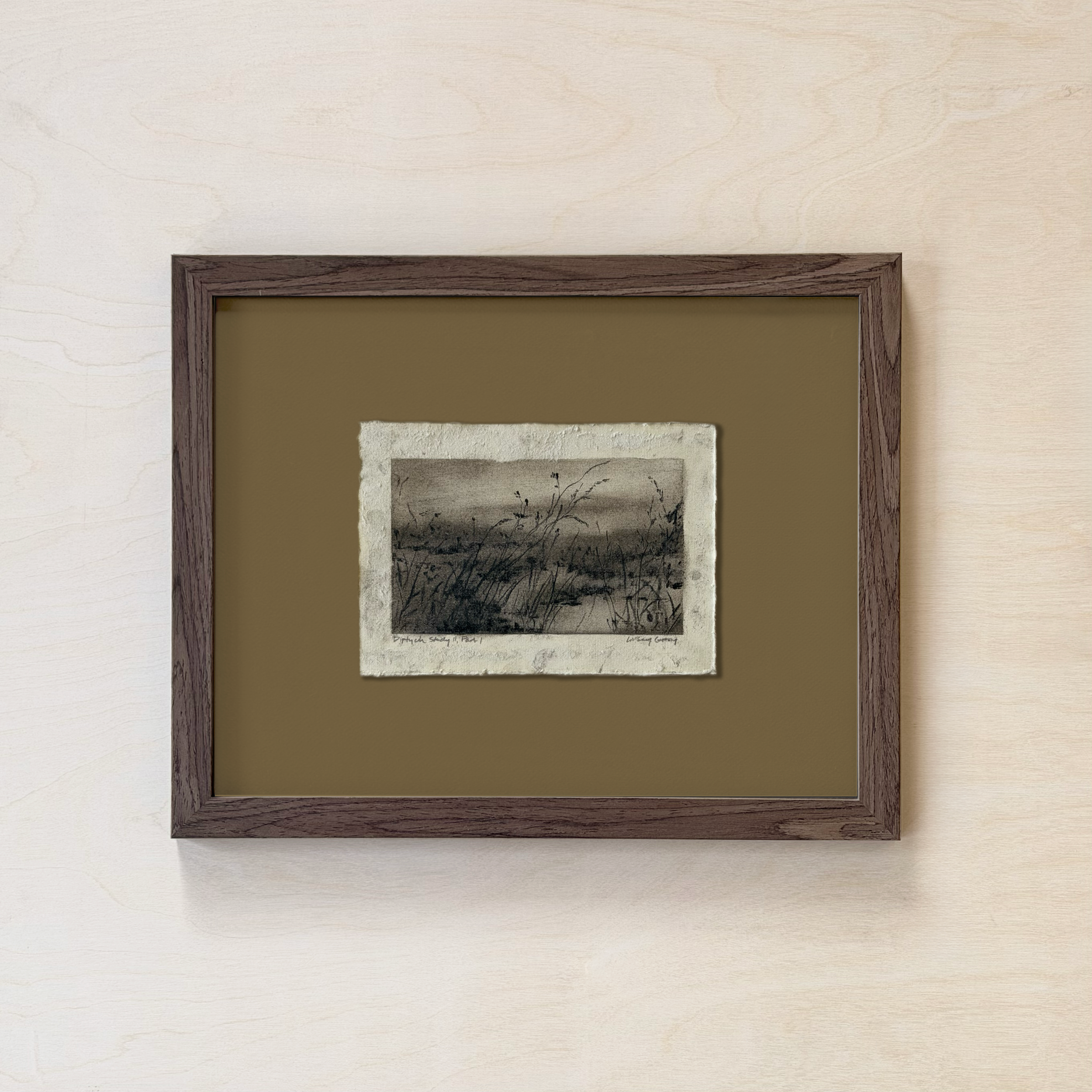 LinseyGray_PaperStudies-DiptychStudyIIPartI_FrameOpt-Walnut+Moss.png