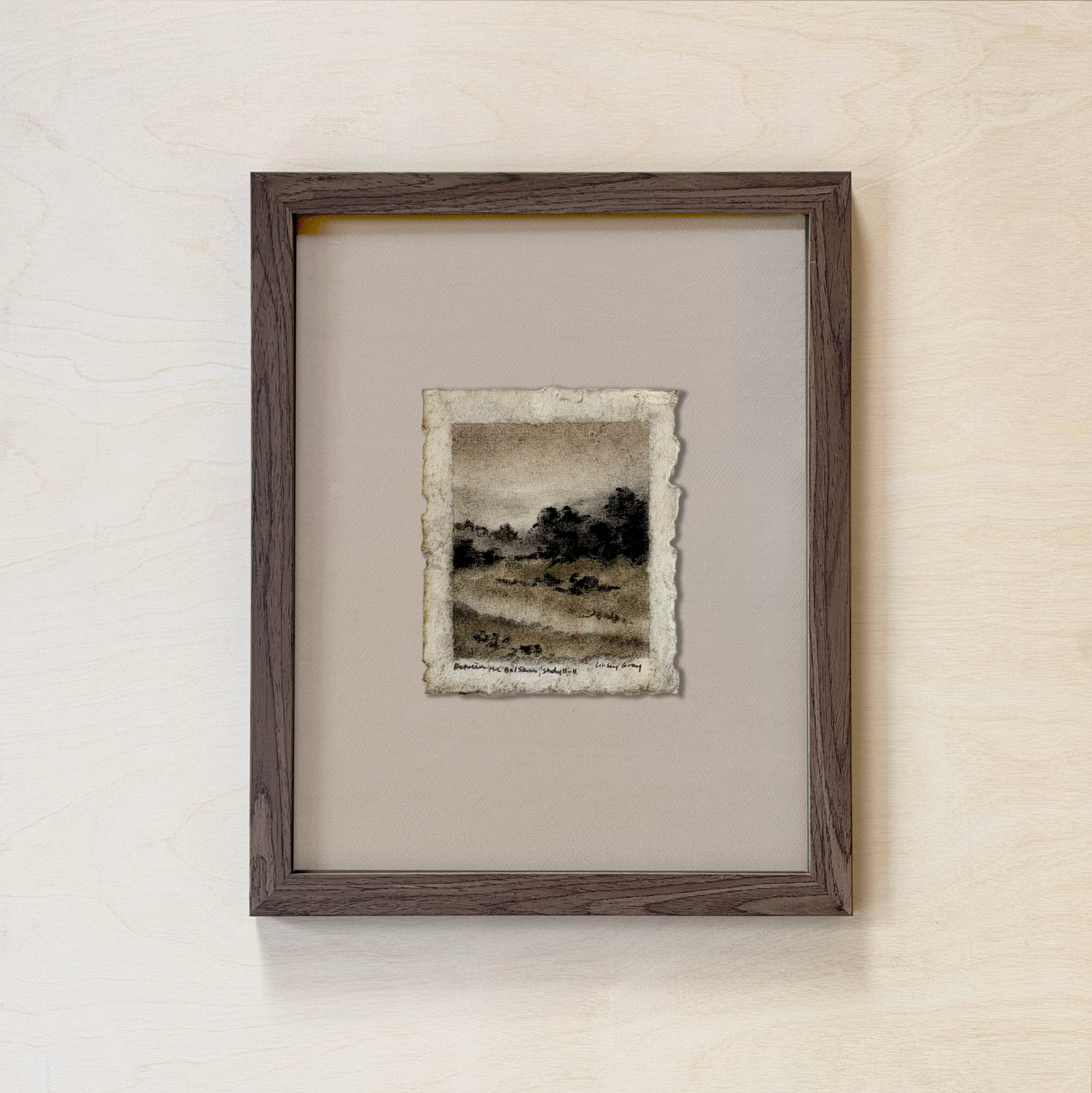 LinseyGray_PaperStudies-BetwTheBalsamsII-II_FrameOpt-Brown+Ivory.png