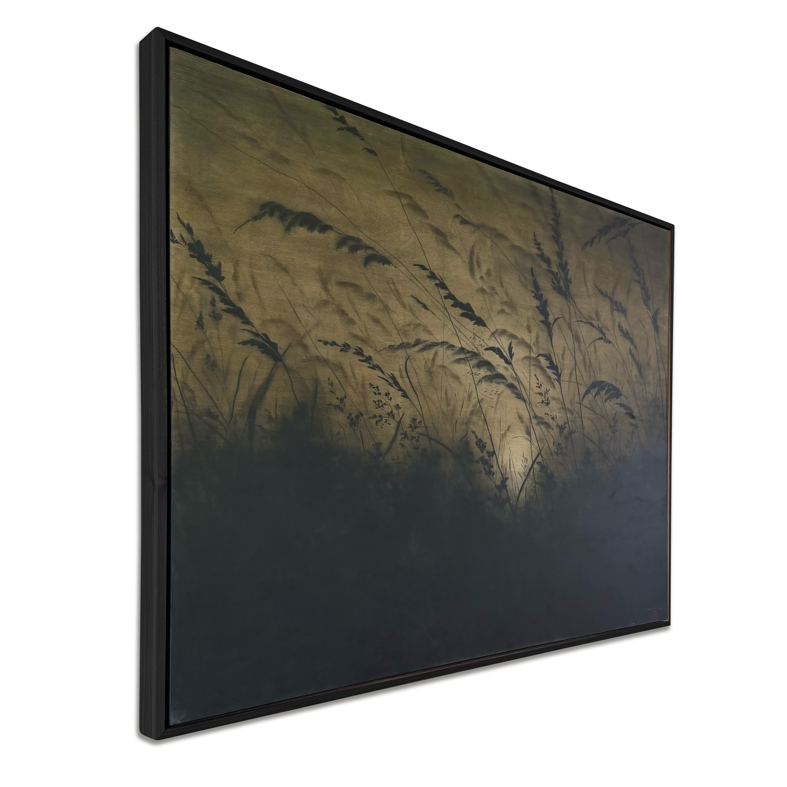 LinseyGray_OriginalArtwork-CharcoalPastelonWood_EndsoftheEarth36x48-blackframe-angle1.png