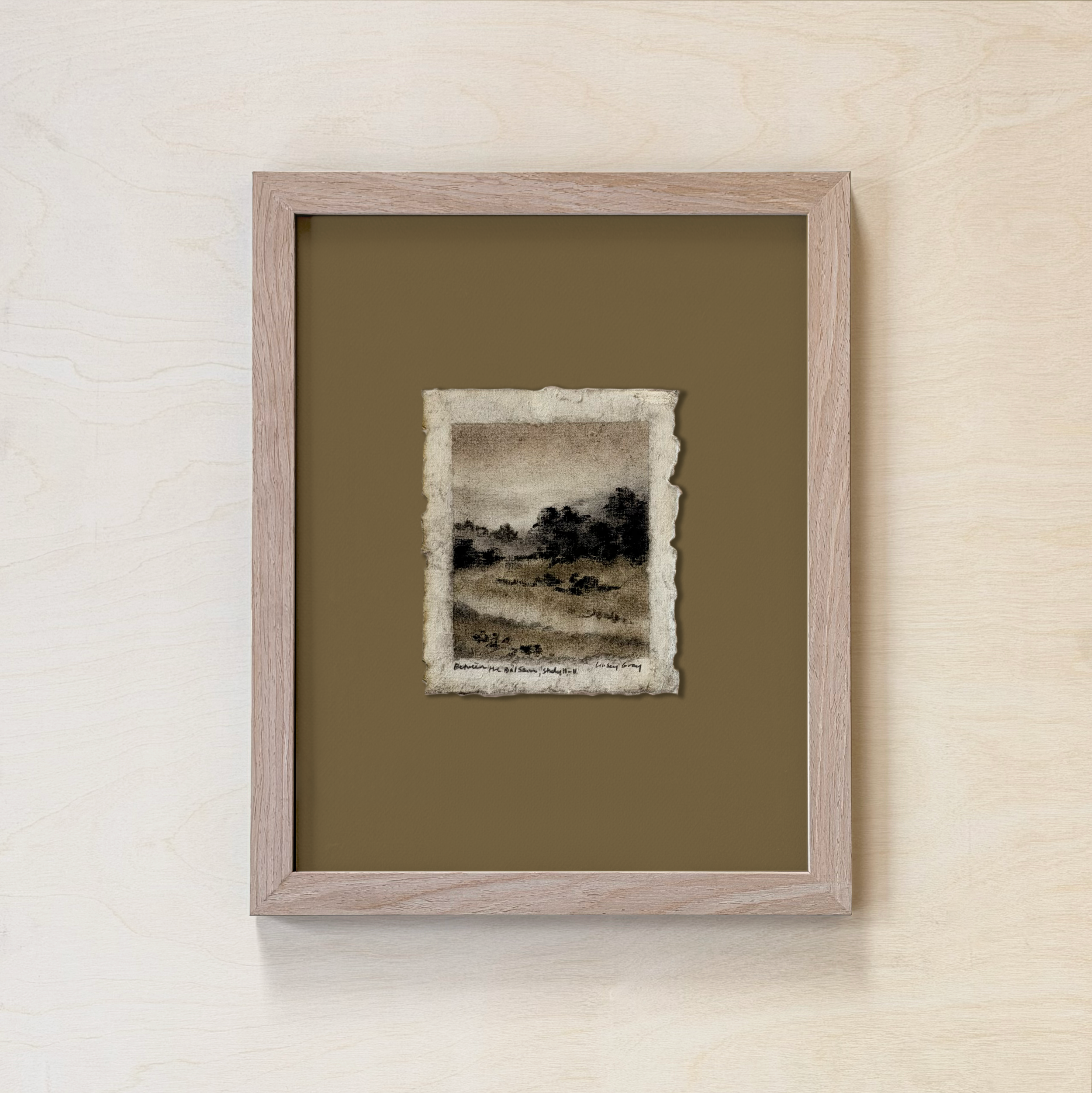 LinseyGray_PaperStudies-BetwTheBalsamsII-II_FrameOpt-Oak+Moss.png