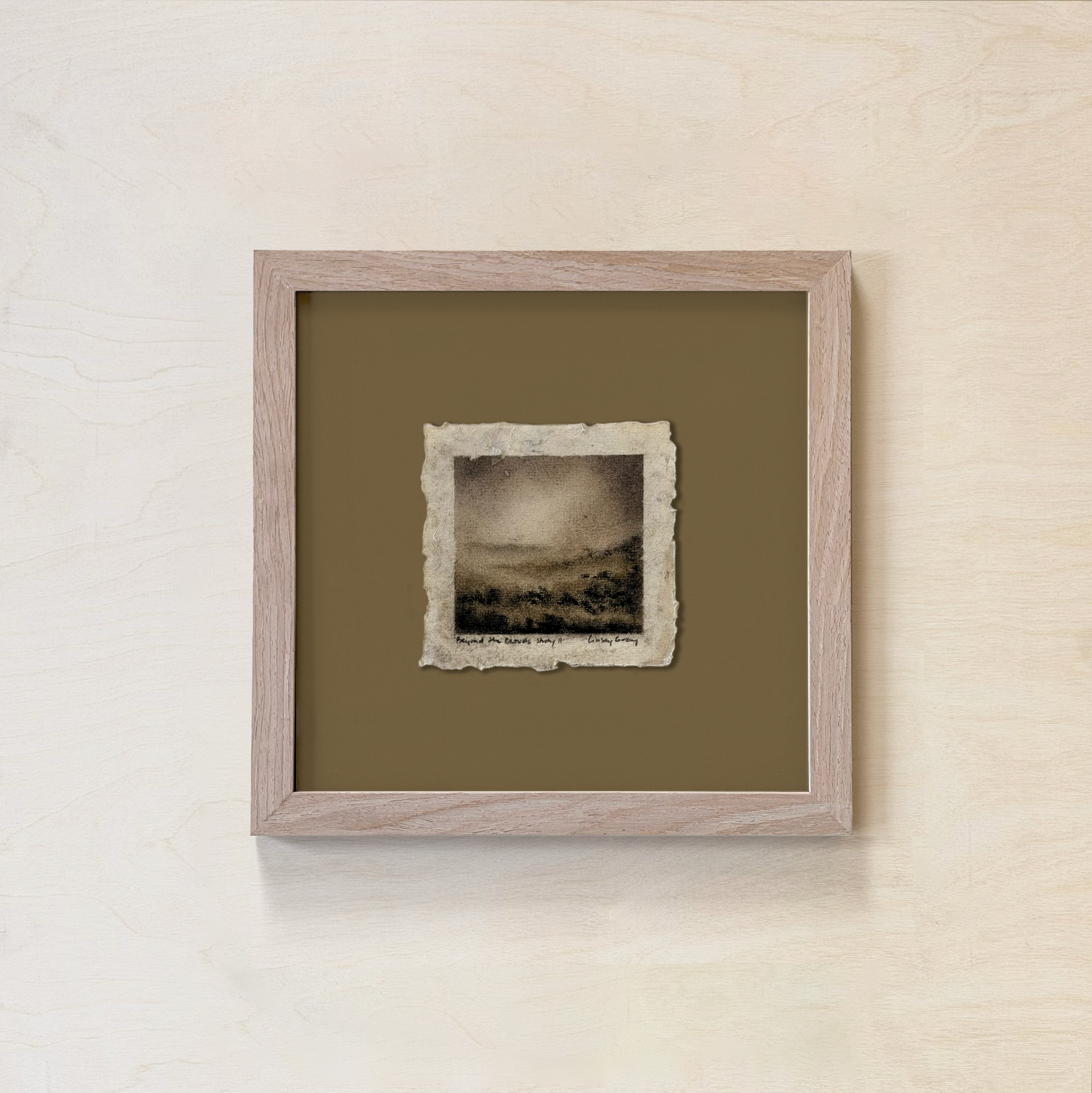 LinseyGray_PaperStudies-BeyondtheCloudsII_FrameOpt-Oak+Moss.png