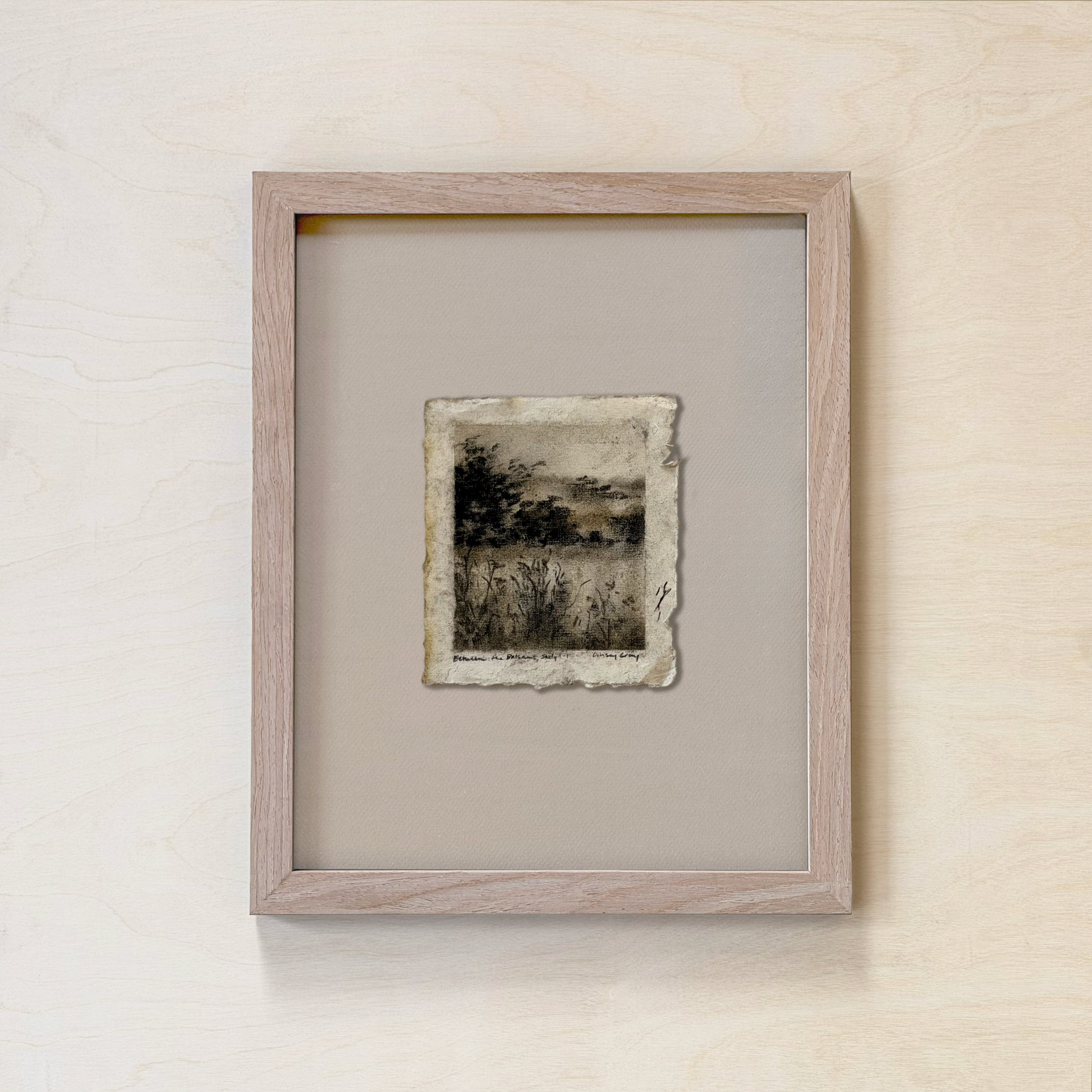 LinseyGray_PaperStudies-BetwTheBalsamsI-I_FrameOpt-Oak+Ivory.png