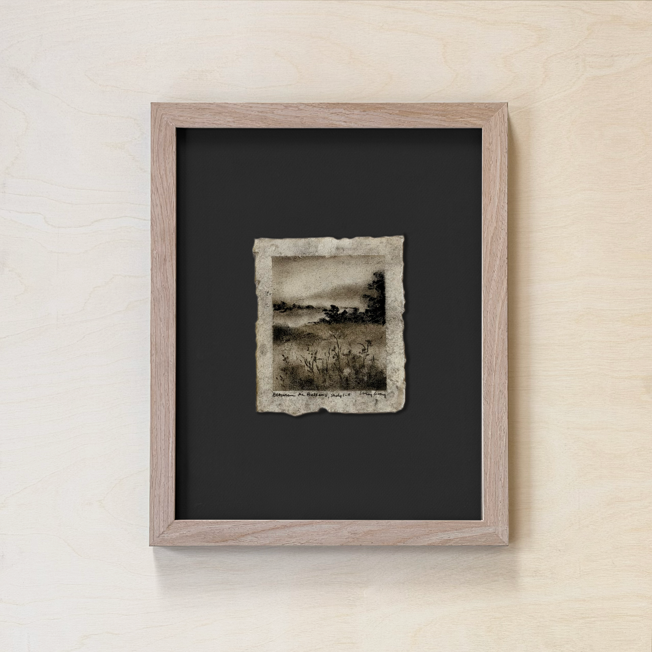 LinseyGray_PaperStudies-BetwTheBalsamsI-II_FrameOpt-Oak+Black.png