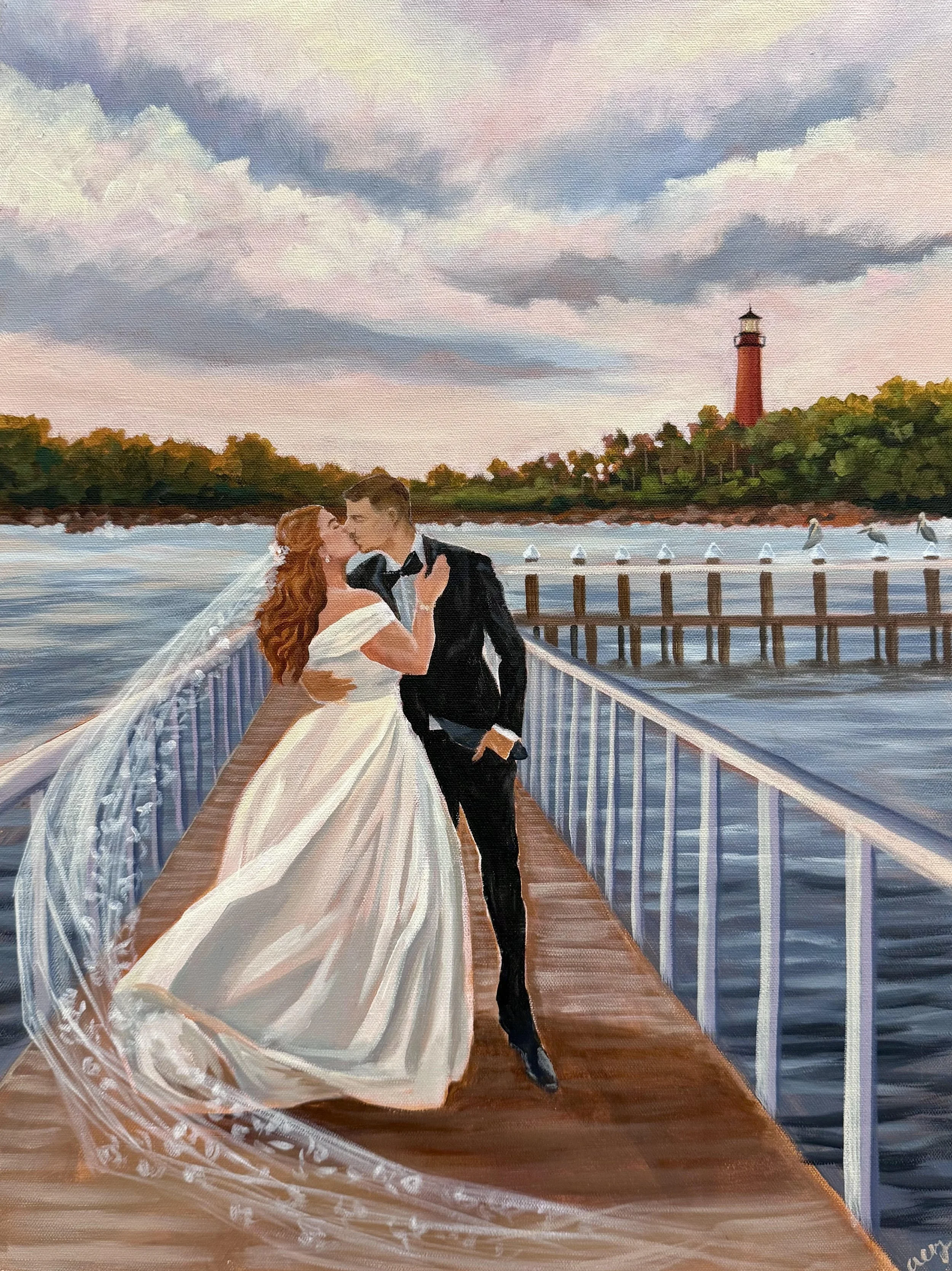 Caitlin + Ryan: 18x24” Pelican Club, Jupiter, Fl