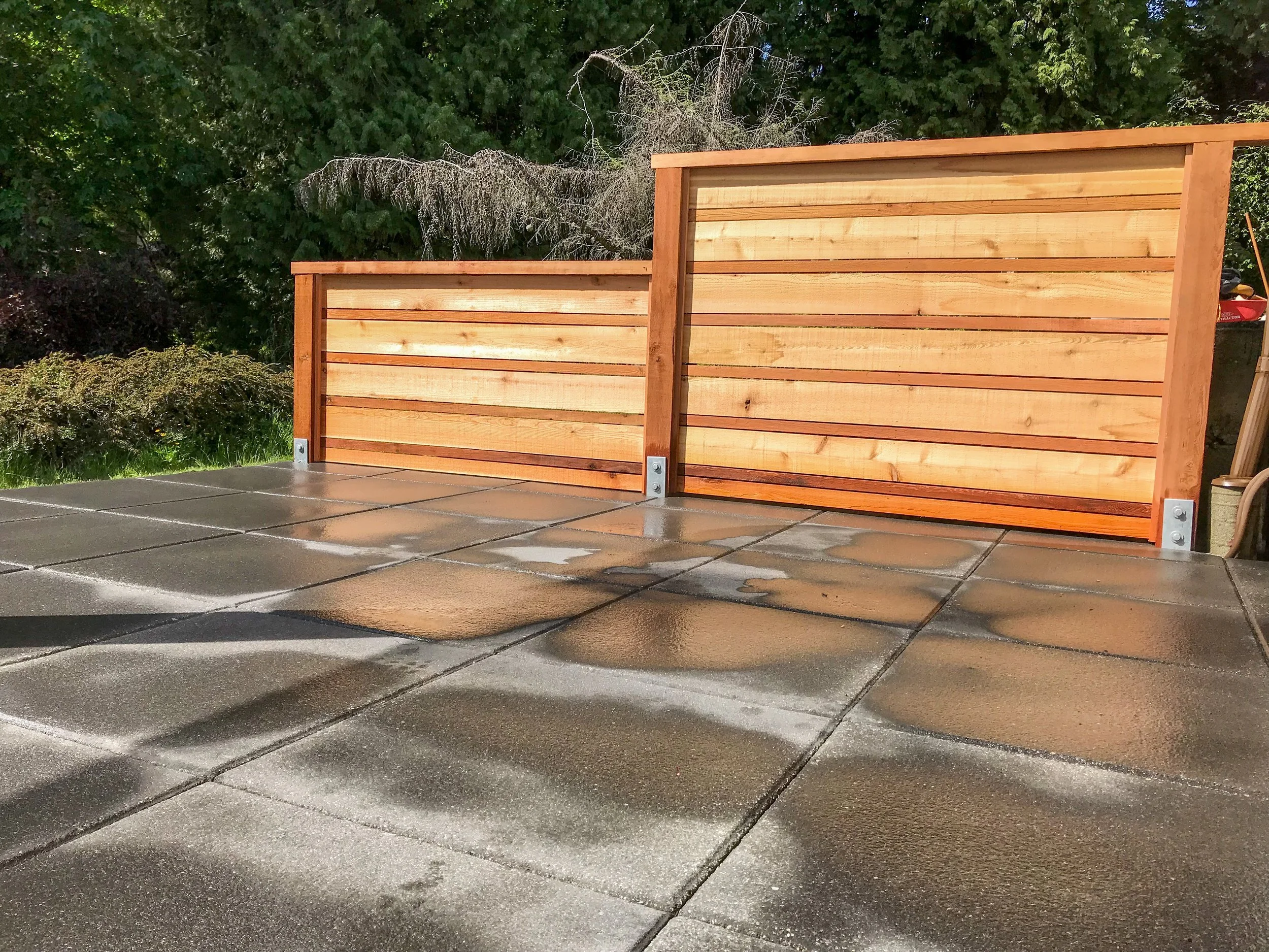 Cedar Staircase and Drainage Roof Installation