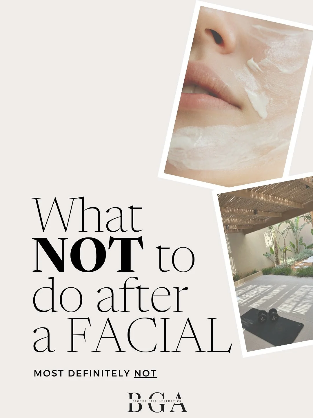 ✨ What 𝐍𝐎𝐓 to Do After Your Facial ✨

Your skin just experienced the 𝑢𝑙𝑡𝑖𝑚𝑎𝑡𝑒 luxury treatment&mdash;don&rsquo;t let post-facial mistakes steal your glow. Here&rsquo;s how to keep your results 𝐟𝐥𝐚𝐰𝐥𝐞𝐬𝐬:

❌ 𝐂𝐥𝐞𝐚𝐧𝐢𝐧𝐠 𝐭𝐡𝐞 ?