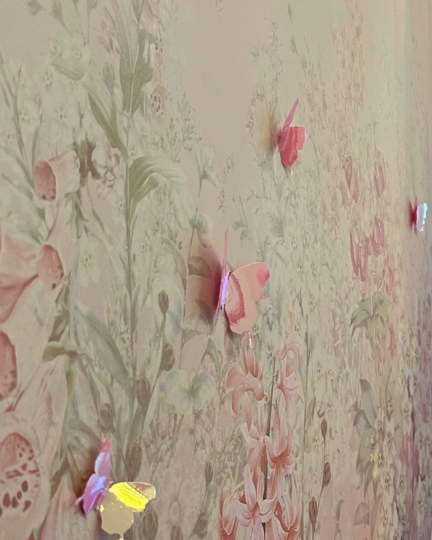 Butterfly wall detail in the Room in Bloom nursery