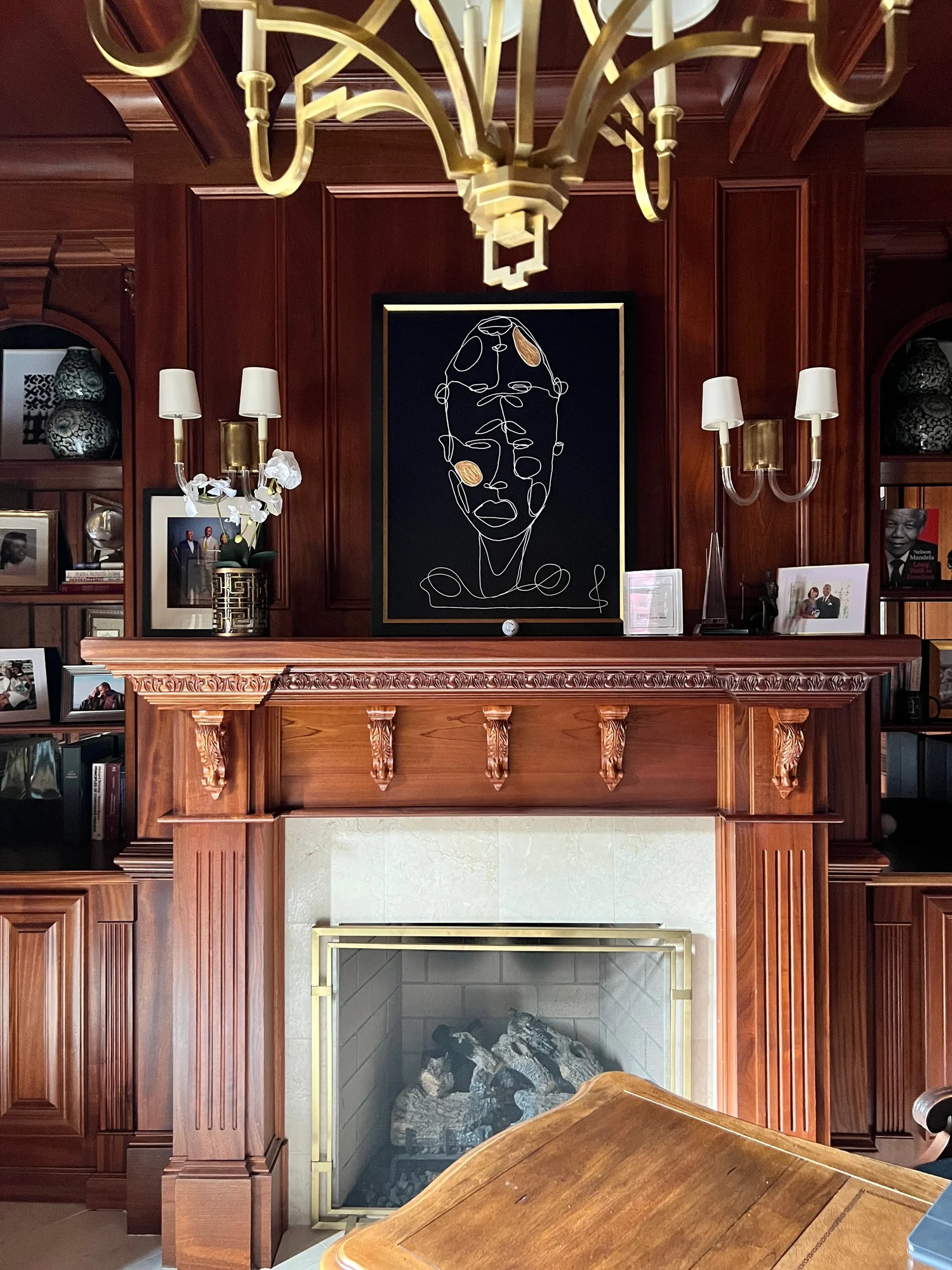 Hynes Landing millwork and fireplace detail
