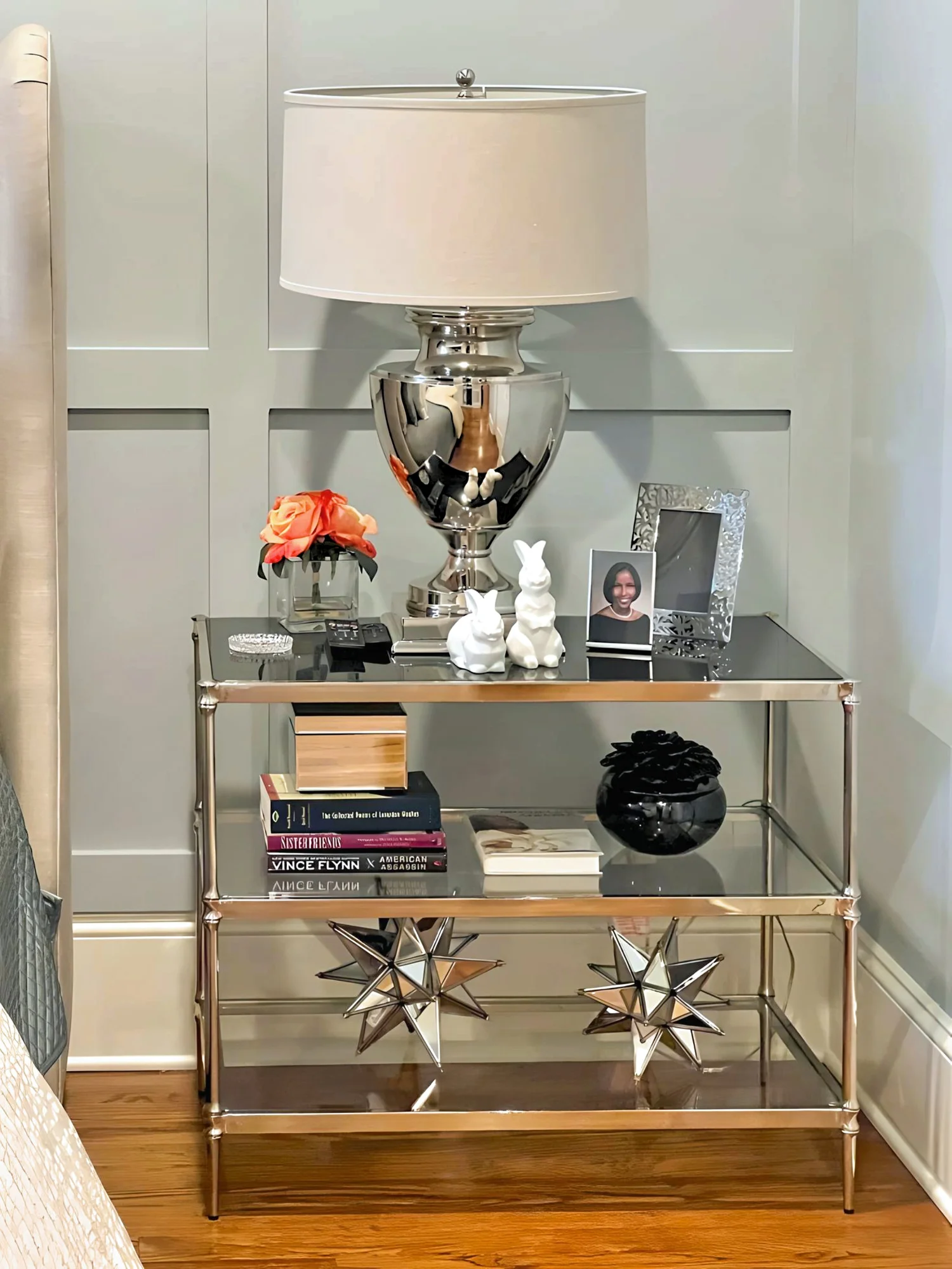 Hynes Landing bedroom side table detail