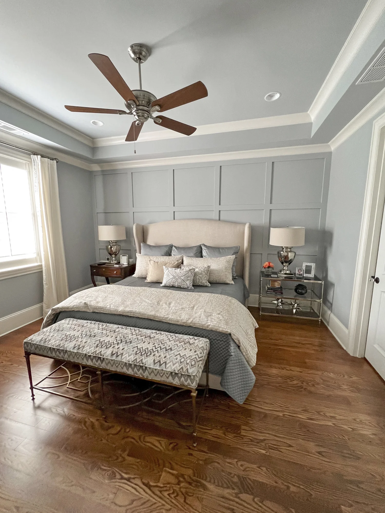Hynes Landing bedroom with paneled wall