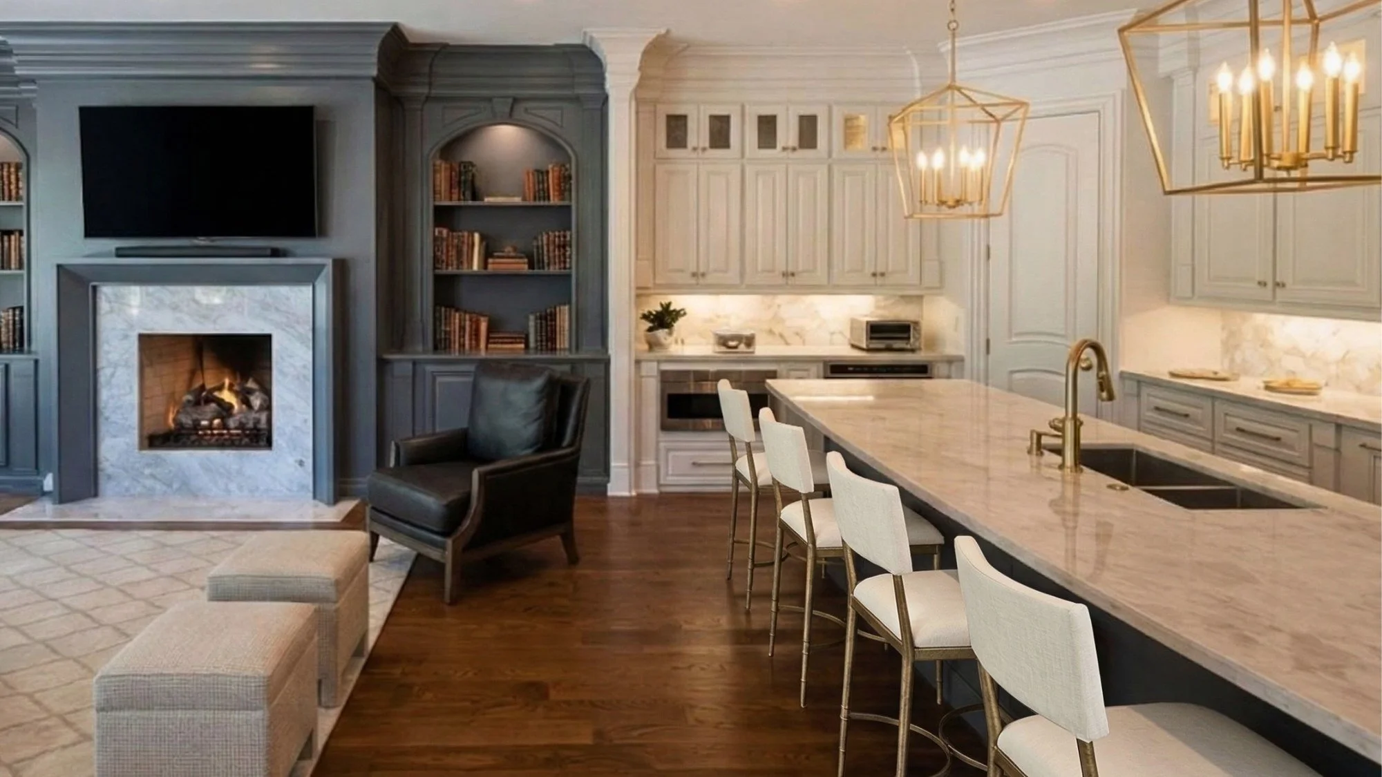 Thoughtfully designed family living room