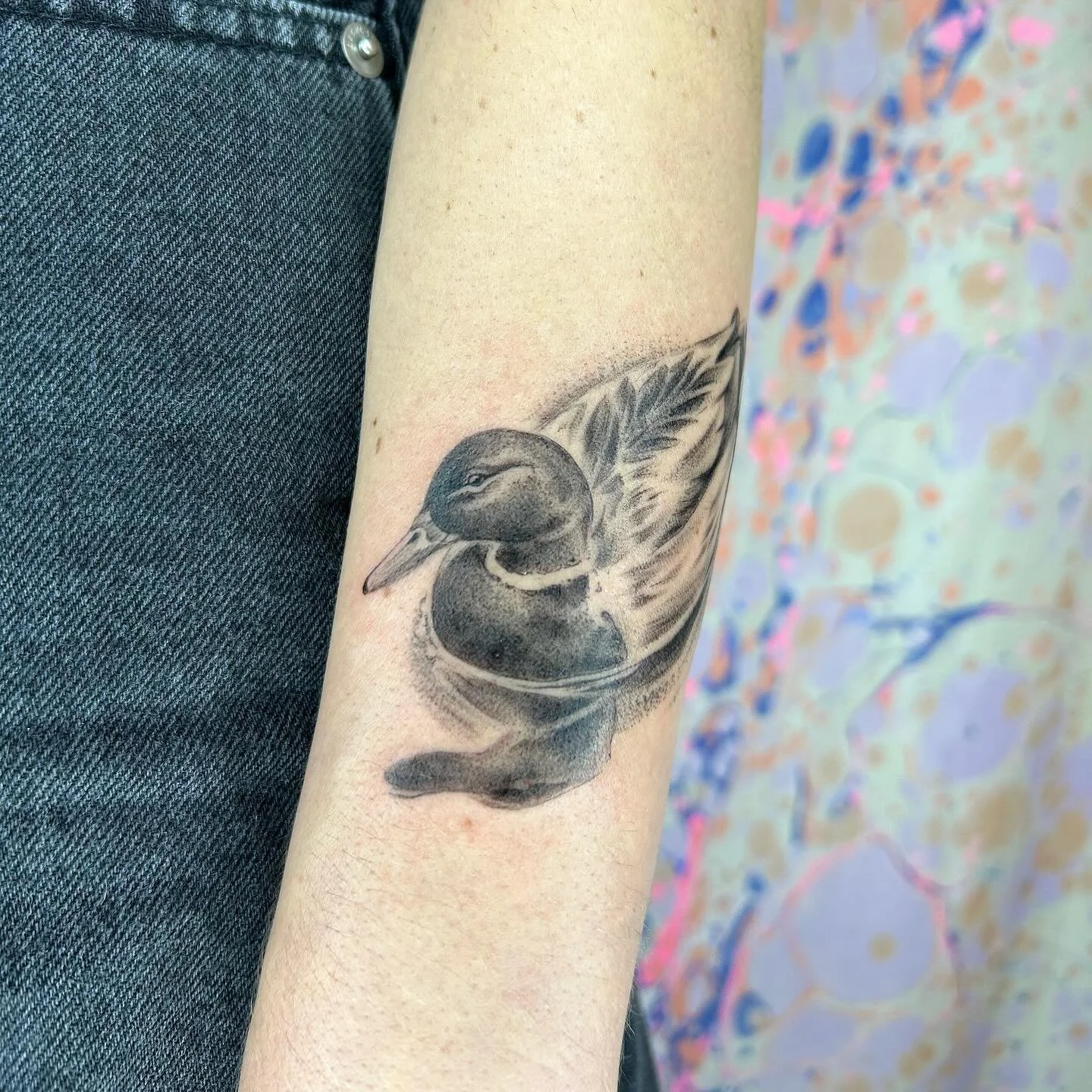 sweet duck 🦆 babe from my flash for kayla. thank you 😊!

#horseface #horsefacetattoo #keepsaketattoopdx #keepsaketattoo #queertattooer #qttr  #queerpdx #pdx #portland #pdxtattoo #pdxtattooartist #portlandtattoo #portlandtattooartist #tattoo #oregon
