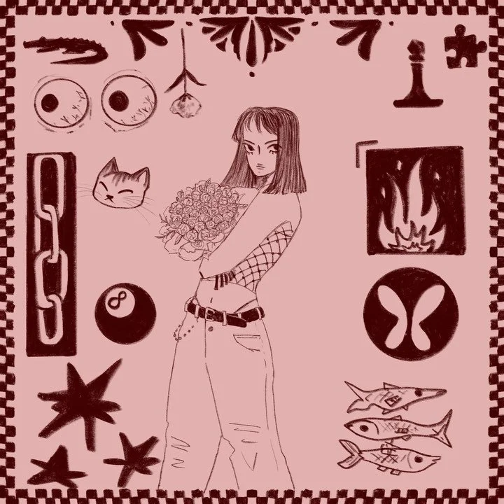 Idk what I did here, but it turned out looking cool (I suppose)⛓
.
.
.
.
.
.
#animated #illustration #stopmotion #illustration #animatedelements #pink #girlillustration #rollingeyes #artistsoninstagram #illustrator #checkered #art #illustrator #creat