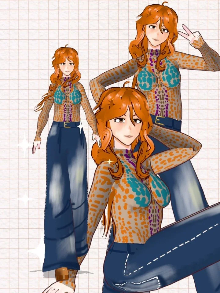 Experimented with a new workflow: took an old 2D illustration and rebuilt it in 3D using Vroid Studio. 

Seeing a character transition from flat concept art into a fully realized 3D form is surreal &mdash; it adds a whole new dimension (literally) to