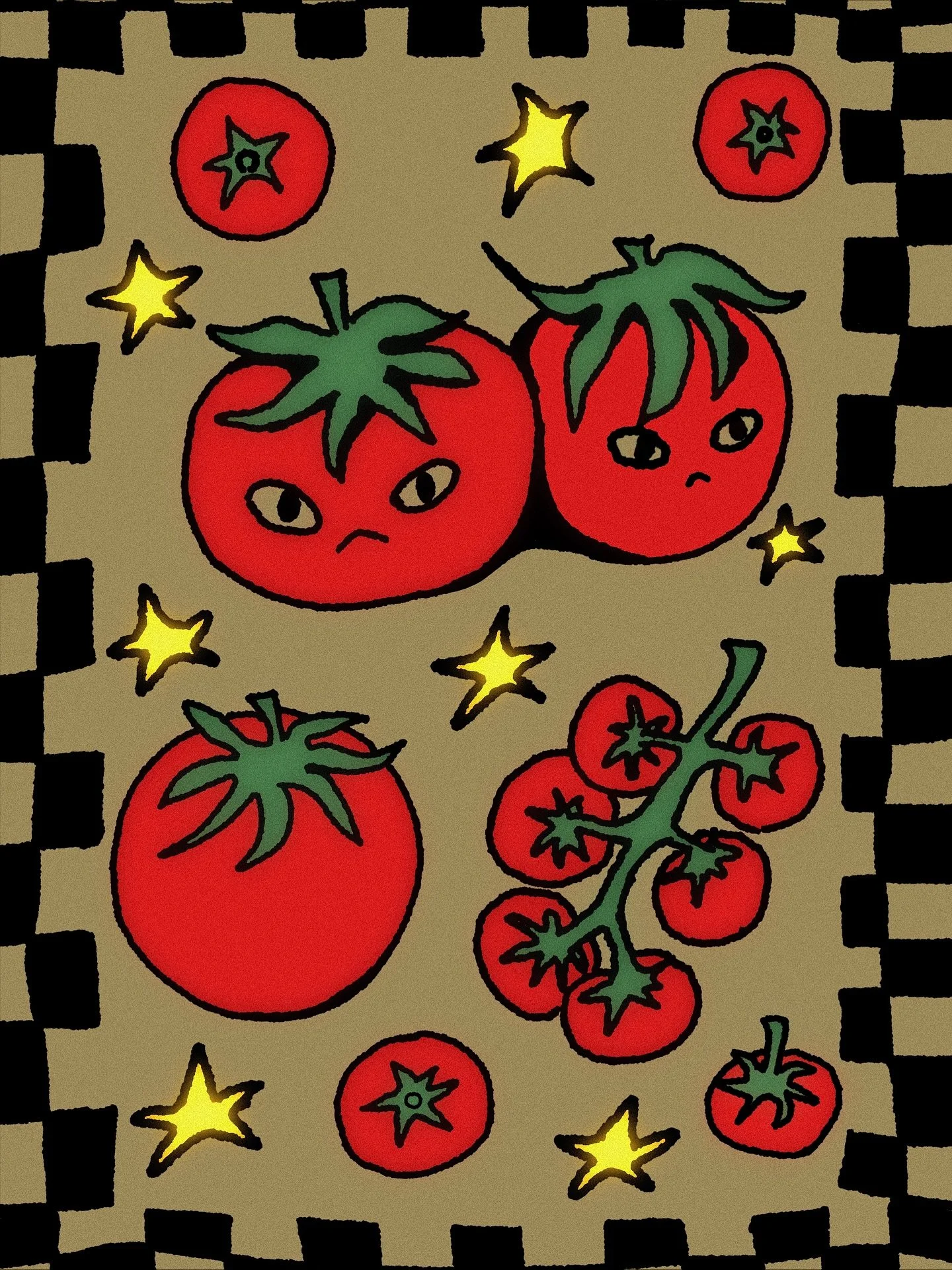 Доматено положение 🍅⭐️🍅⭐️
.
.
.
.
.
#tomatoes #tomatoillustration #speeddrawing #timelapse #illustration #illustated #stars #artist #creative #bloomingefect #stickers #printdesign