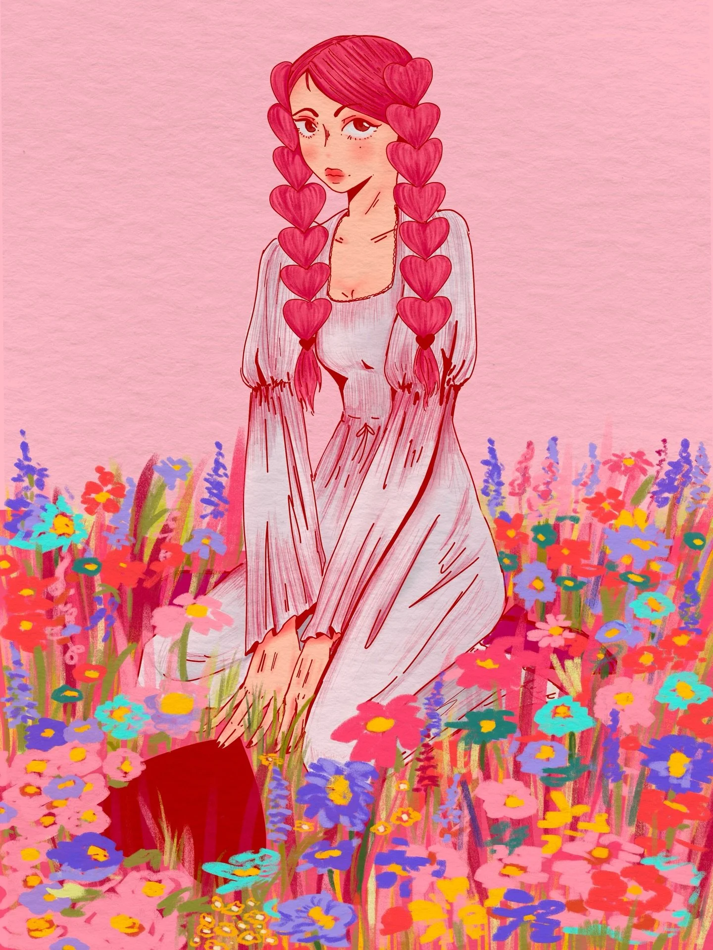 Happy Valentines <3 
.
.
.
.
.
#illustration #pink #valentinesillustration #digitalartist #illustrator