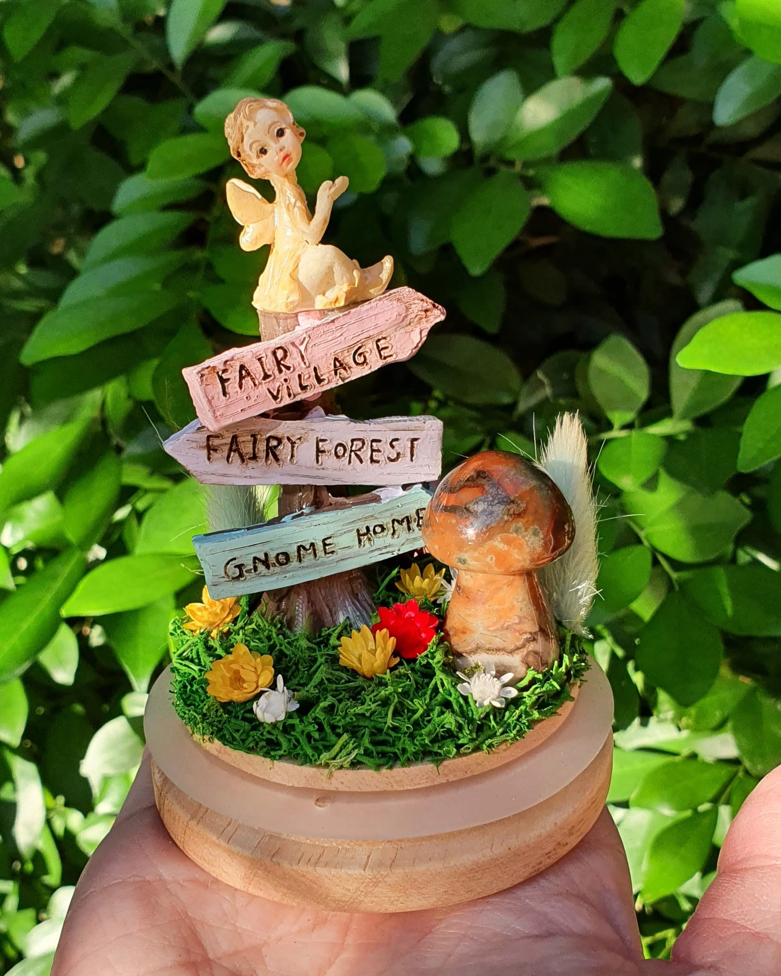 Fairy Sign with Poly Mushroom Garden - 114