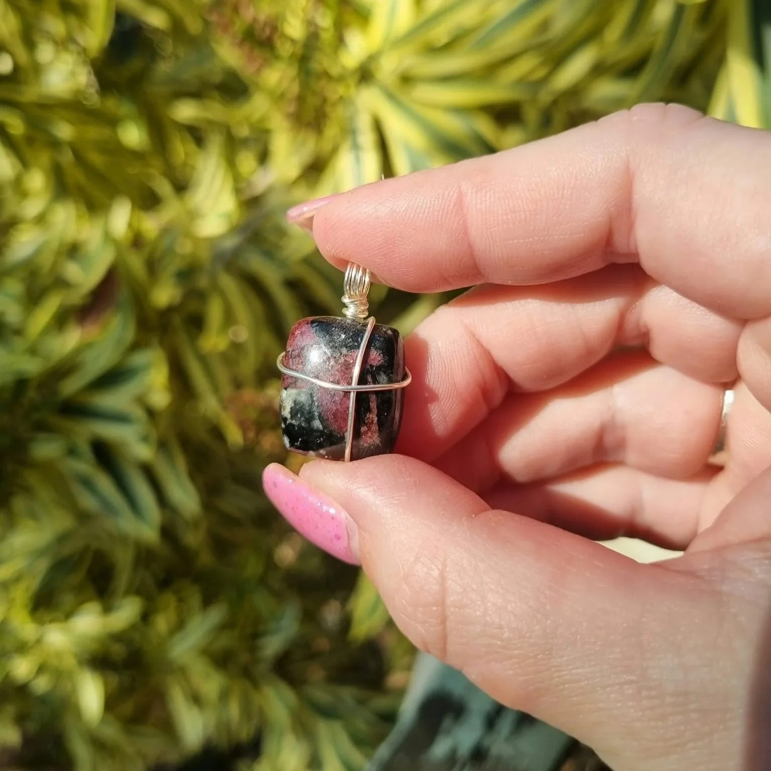Eudialyte Pendant - Silver