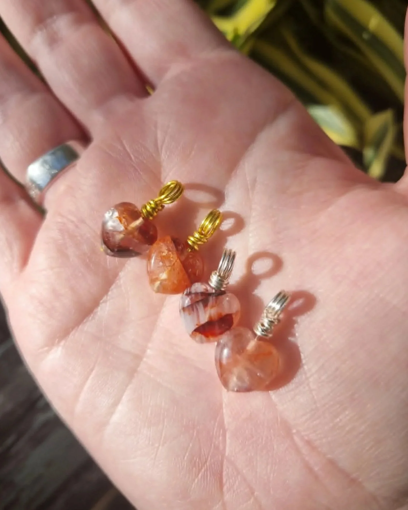 Fire Quartz Heart Pendant - Choose your favourite