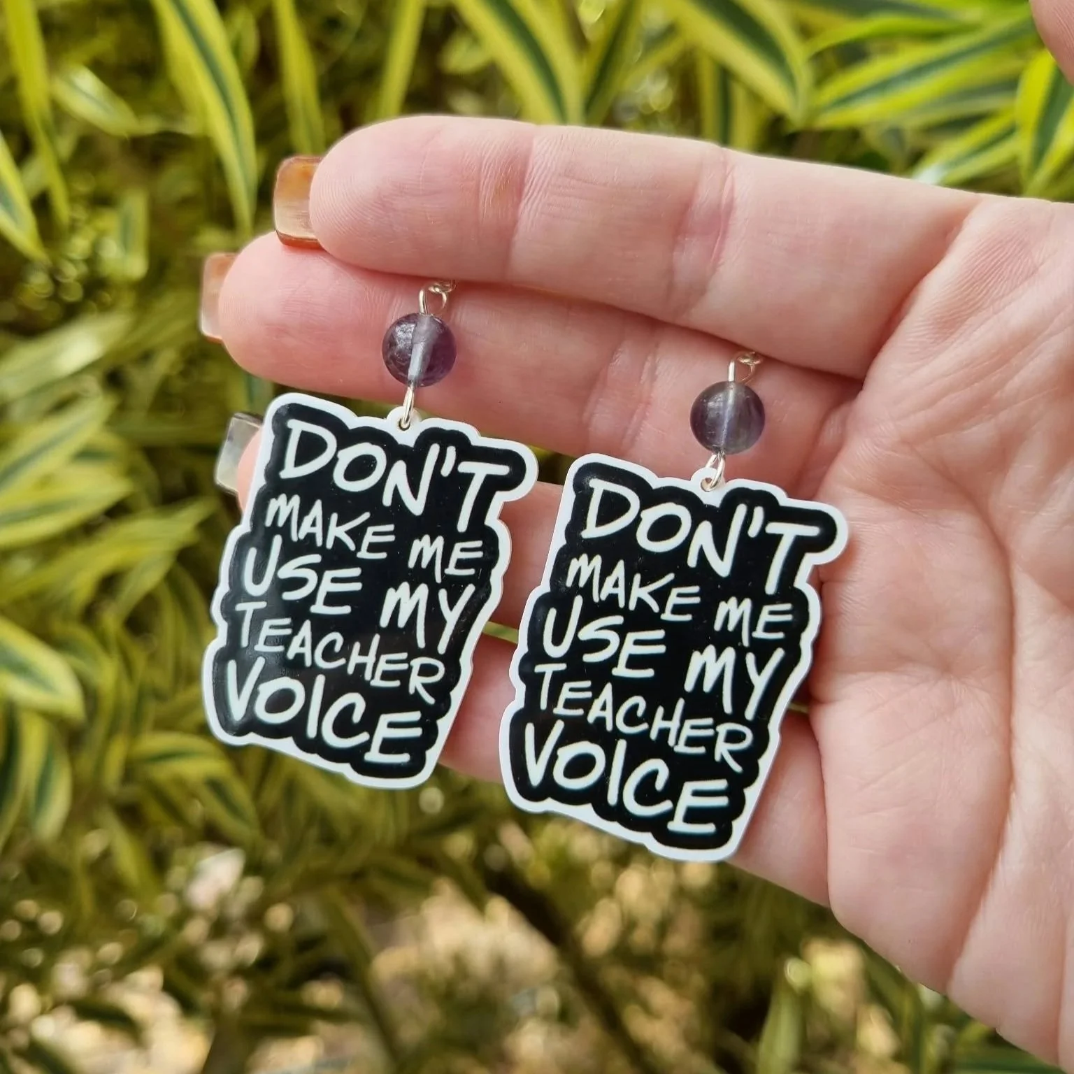 Fluroite "Teacher Voice" Earrings- Silver