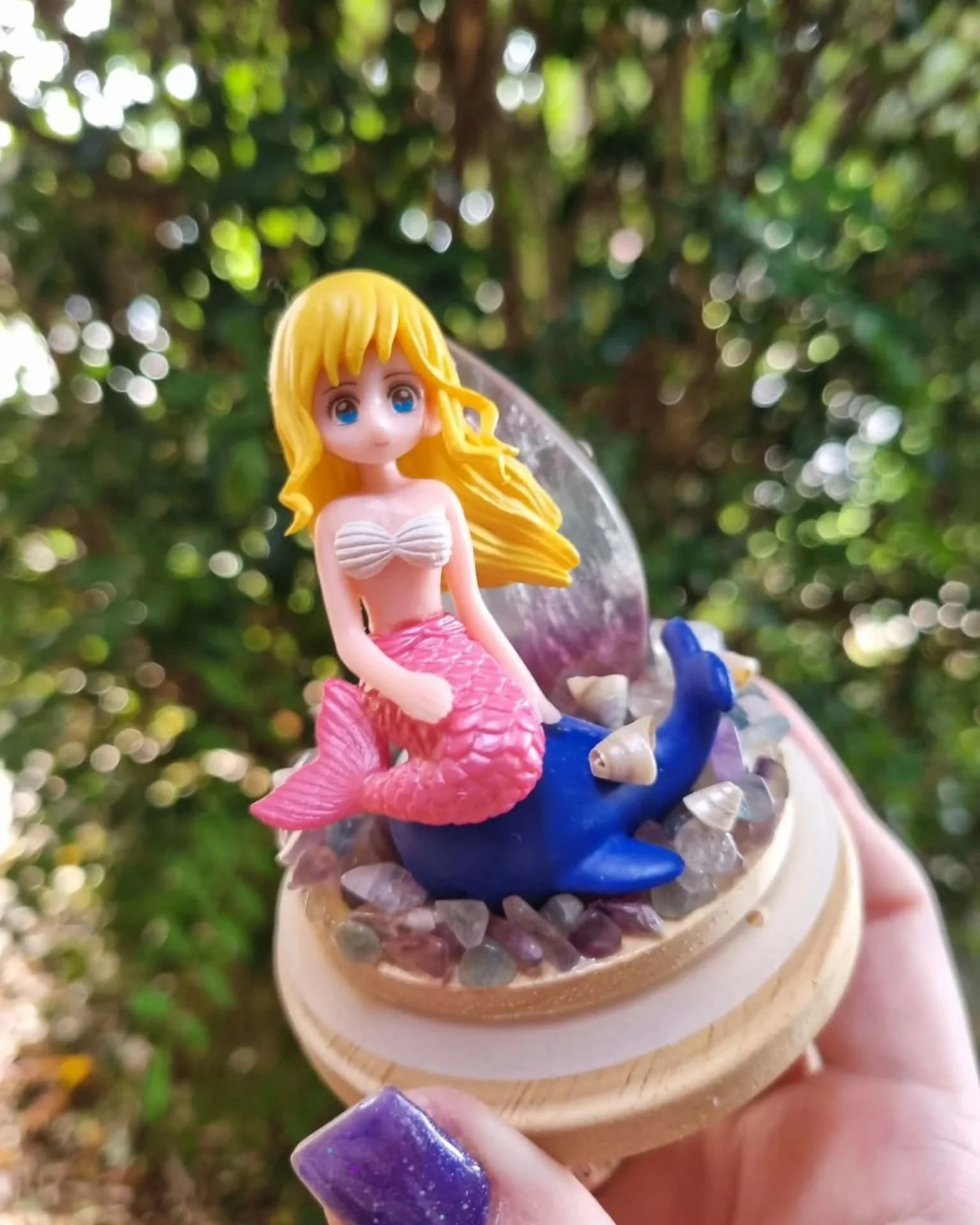 Rainbow Fluroite Mermaid Garden