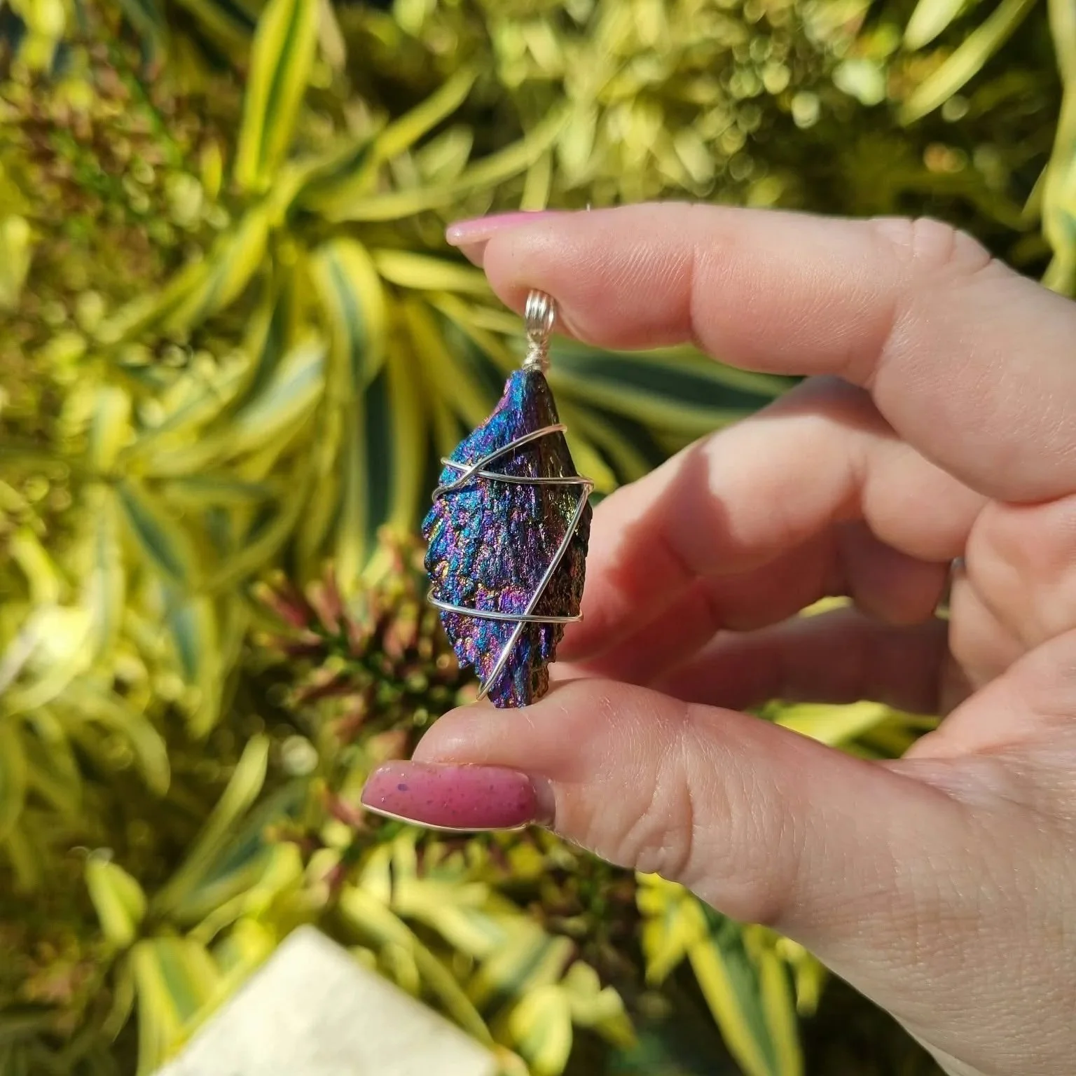 Aura Kyanite Pendant - Silver