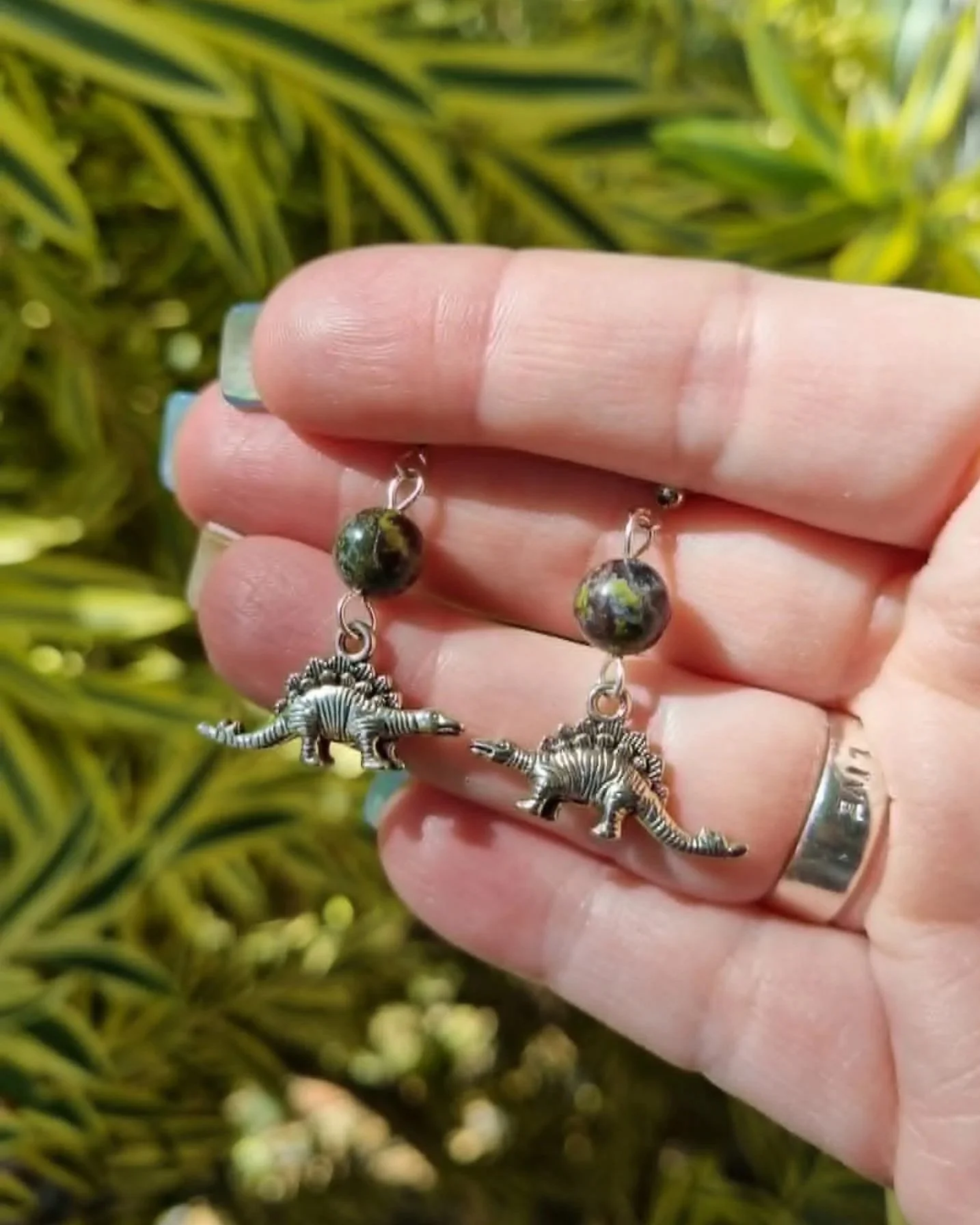 Dragons Blood Dino Earrings - Silver