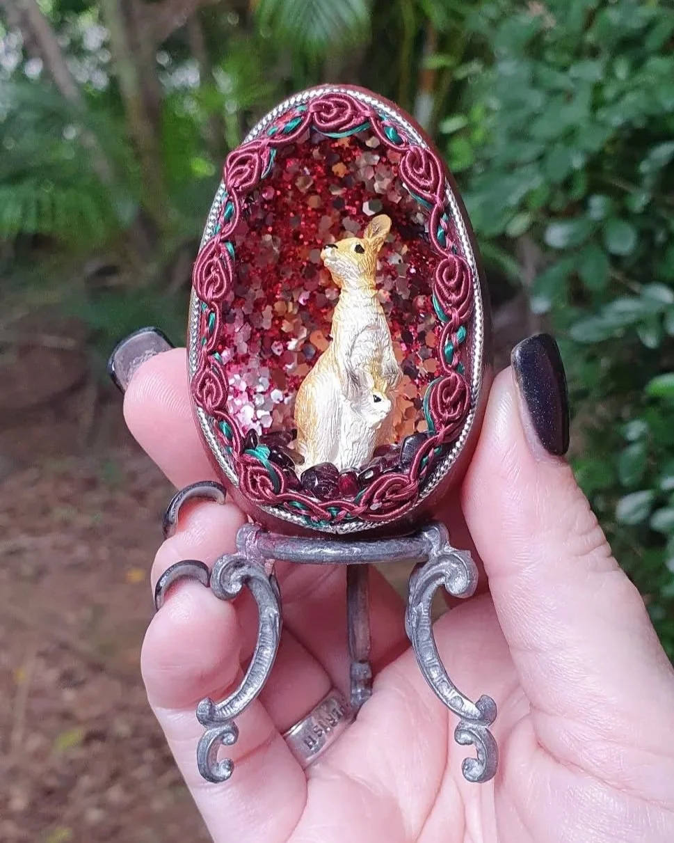 Garnet Kangaroo Duck Egg Creation