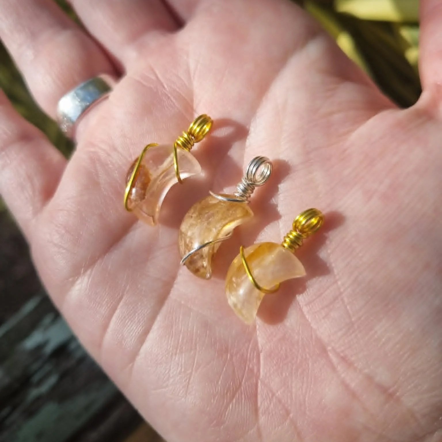 Golden Healer Moon Pendants - Choose your favourite