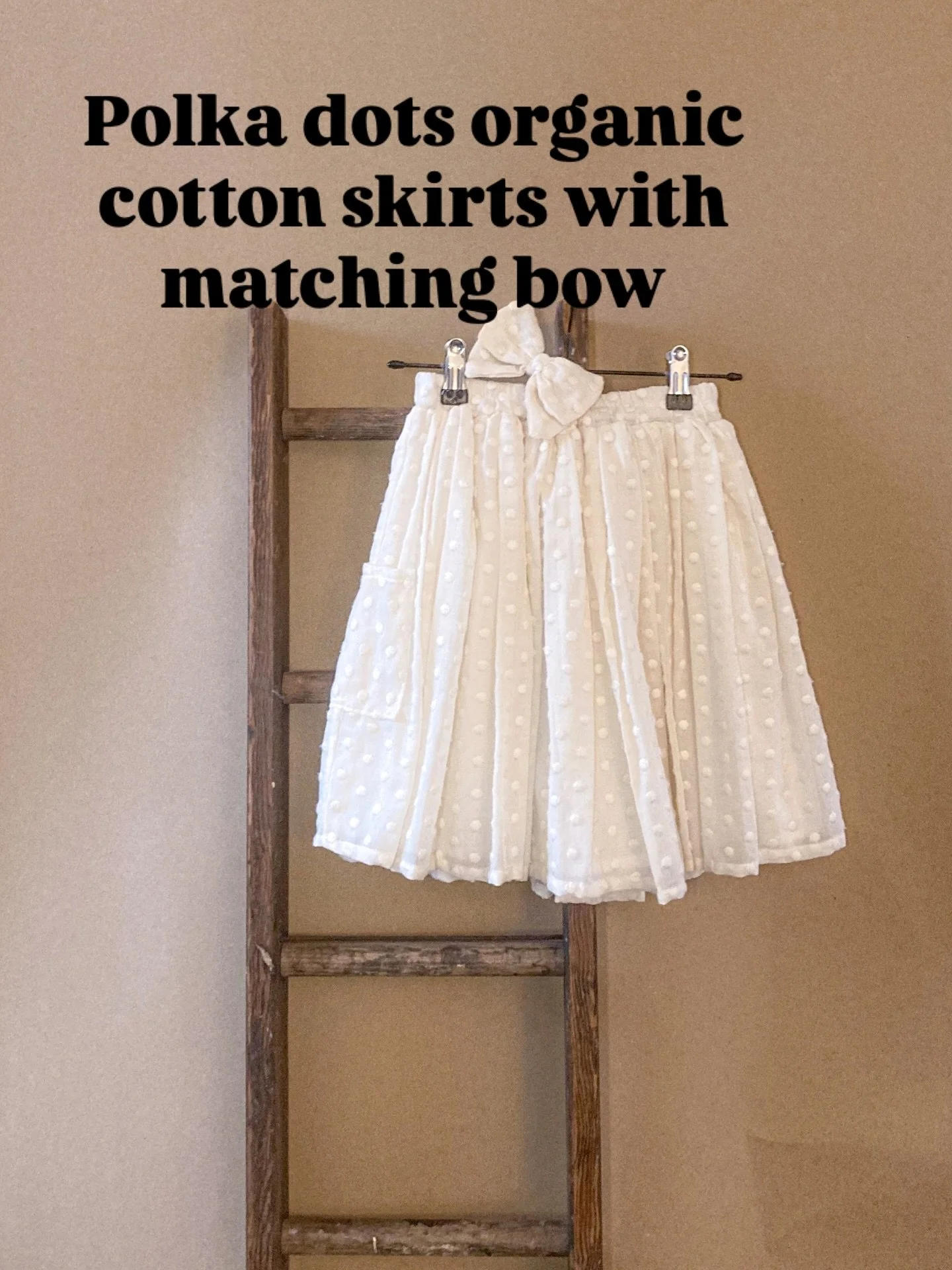 I just loved this fabric and although it&rsquo;s not a vintage find I bought it a long whilst back and now it&rsquo;s no longer made. Ethically made organic cotton fabric covered in embroidery dots, it&rsquo;s super cute when on and I&rsquo;ve put lo