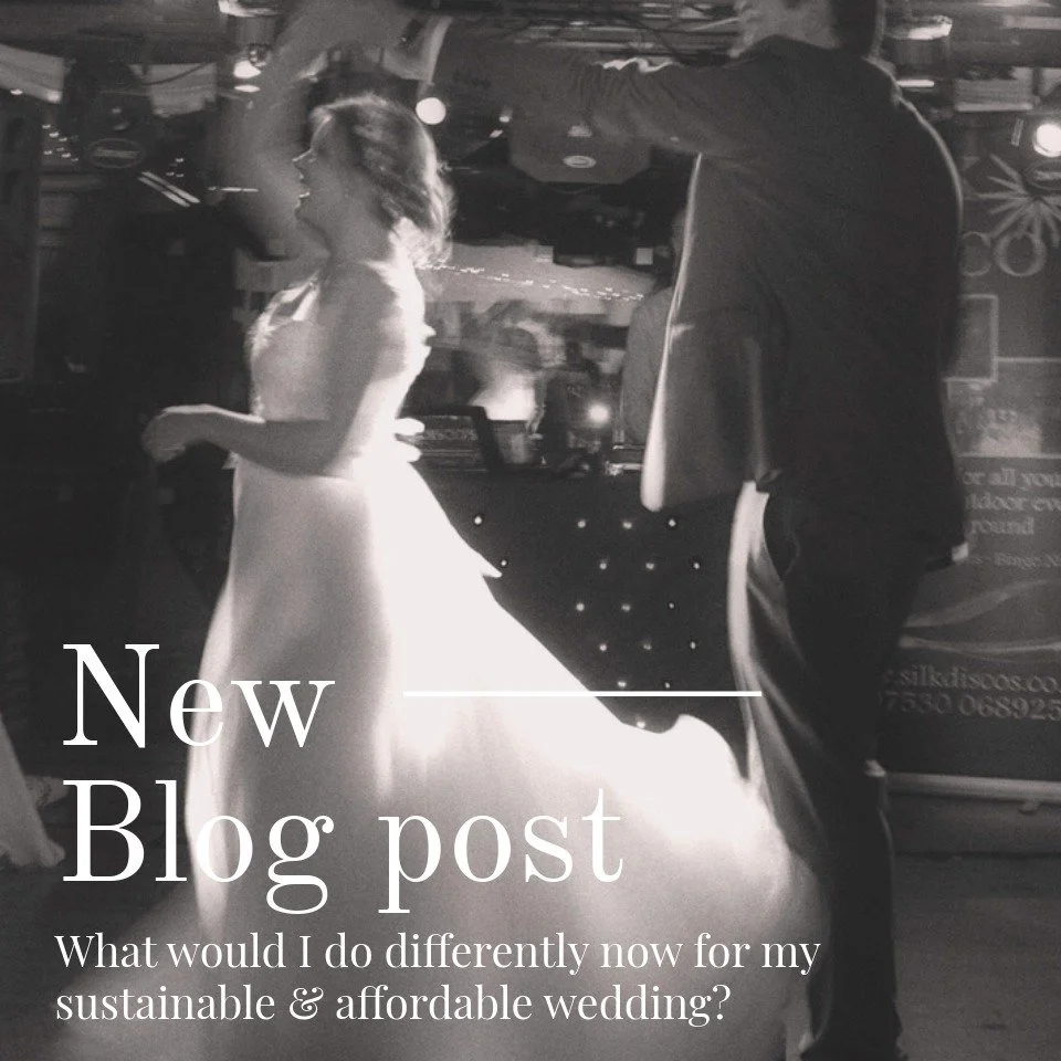 Are you in the middle of wedding planning? If so maybe this short post will be helpful. We had an affordable wedding and as sustainable as we could make it then but there are a couple of things I would do differently now. any guesses what they might 