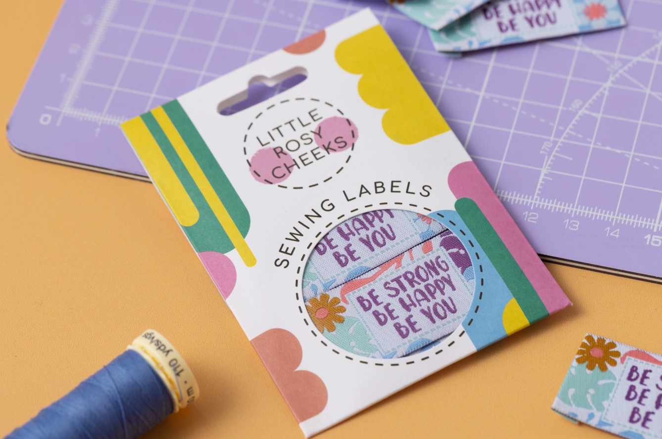 Pastel Hearts Pack of 8 Sewing Labels — Becky's Sewing Studio