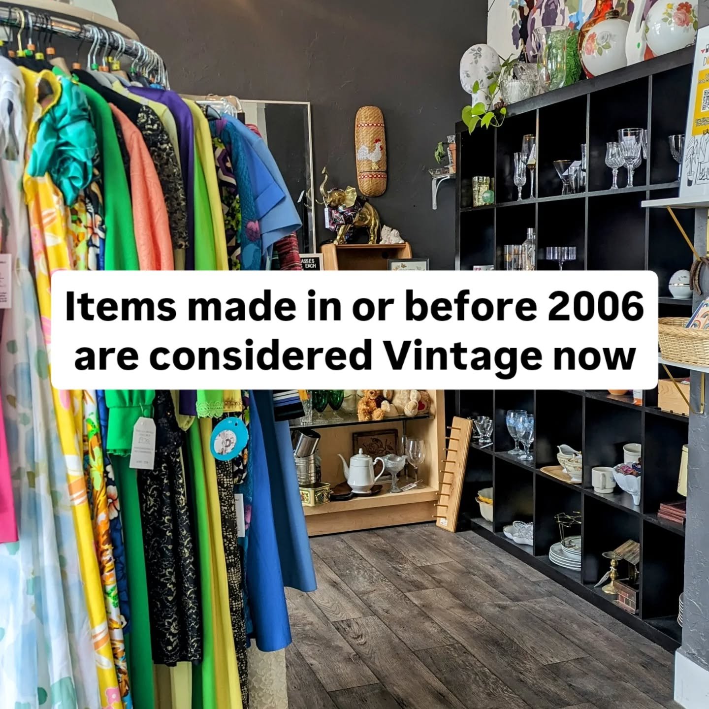 If something needs to be 20+ years old to be considered vintage, that means your 2005 Denim jacket you wore in high school from Forever 21 is definitely a vintage item now. 😆 🧐

With textile manufacturing standards declining rapidly over the last (