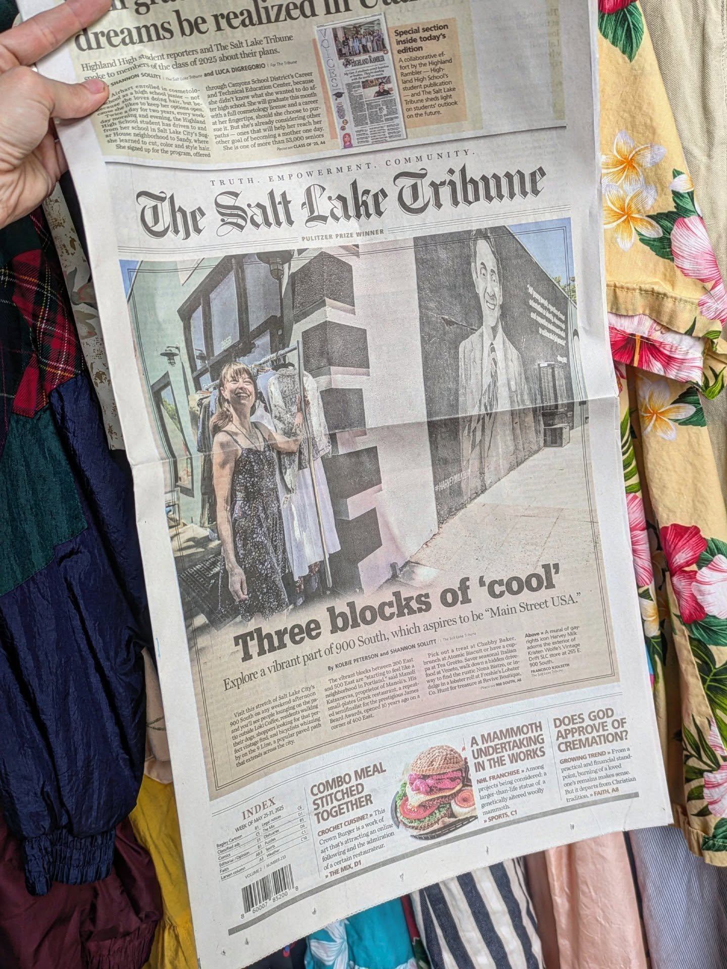 Holy cow y'all - we made the front page of The Salt Lake Tribune! 

This Memorial Day Weekend, Vintage Drift SLC was featured in a special spotlight on our thriving stretch of 900 South #HarveyMilkBlvd between 200 E and 500 E &mdash; we&rsquo;re hono