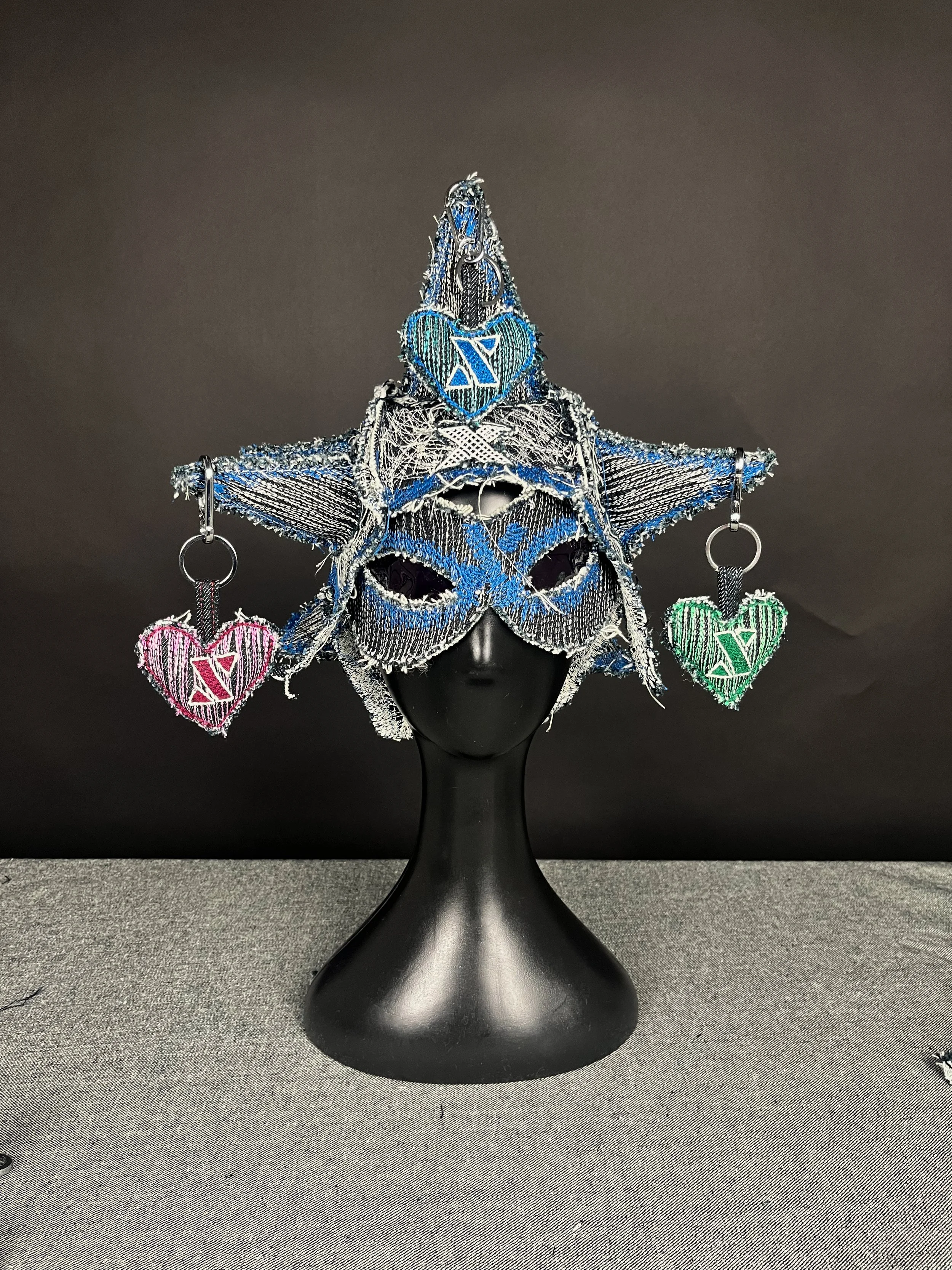 X - Denim Heart Keycharm