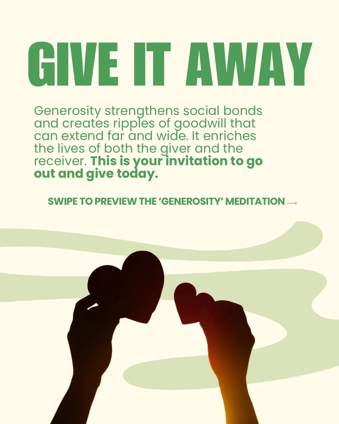 💝🧘🏻&zwj;♀️✨ PREVIEW: Generosity Meditation

Listen to this episode of THE FIX Meditation Podcast for a heart-centered guided meditation designed to help you cultivate generosity of spirit, open your heart to giving and receiving, and experience th
