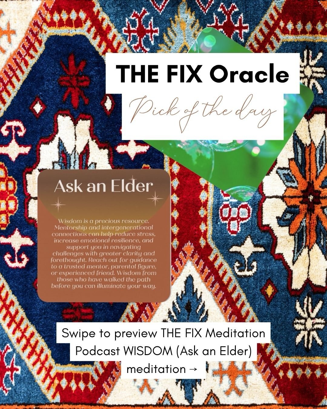 ✨🔮🧘🏻&zwj;♀️ THE FIX Oracle Pick of the Day is ASK AN ELDER! 

Your wellness practice doesn&rsquo;t need more effort&mdash;it needs more alignment with your intuition. THE FIX Oracle Deck is designed to help you do exactly that!

A pocket-sized too