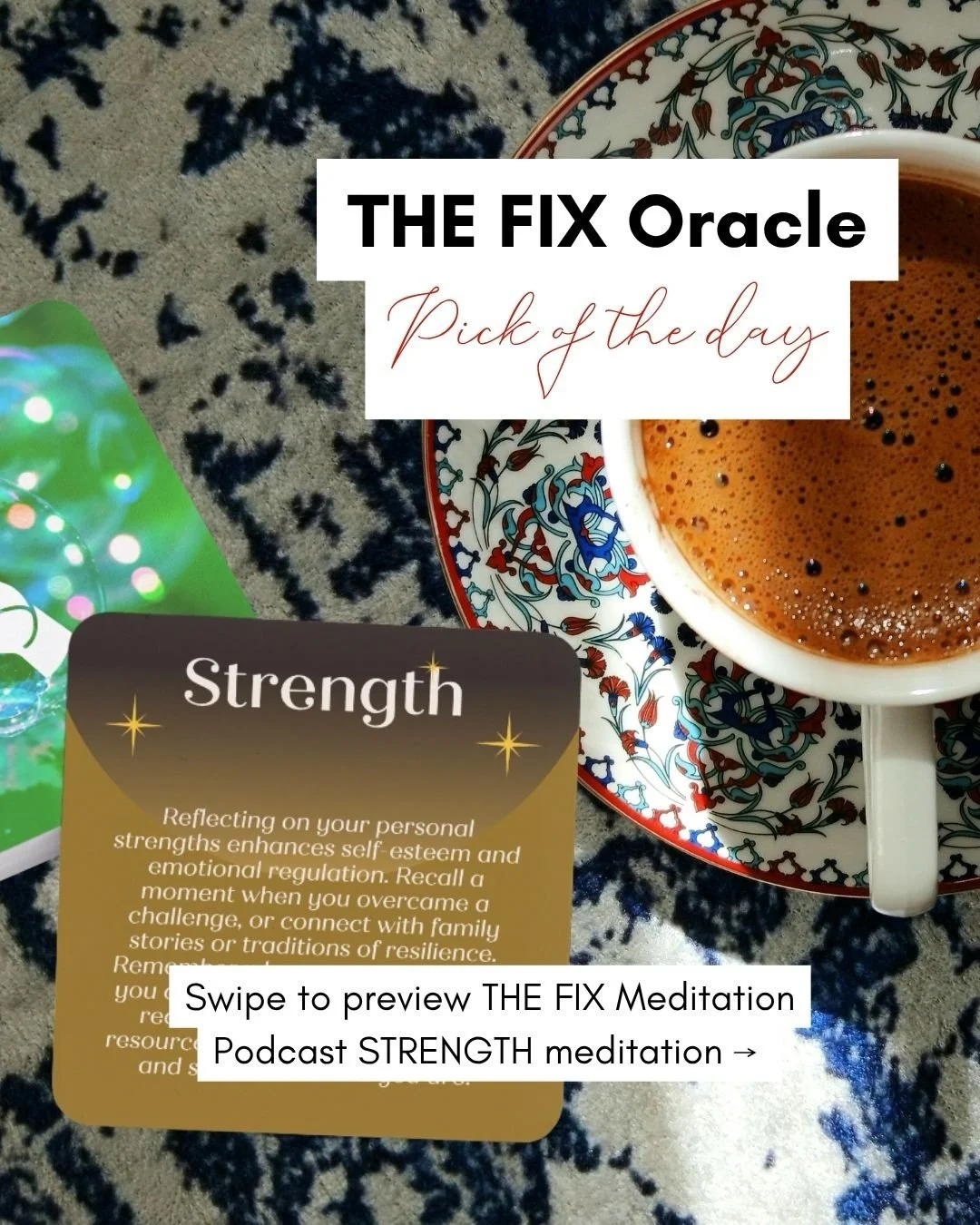 ✨🔮🧘🏻&zwj;♀️ THE FIX Oracle Pick of the Day is STRENGTH!

Your wellness practice doesn&rsquo;t need more effort&mdash;it needs more alignment with your intuition. THE FIX Oracle Deck is designed to help you do exactly that!

A pocket-sized toolkit 